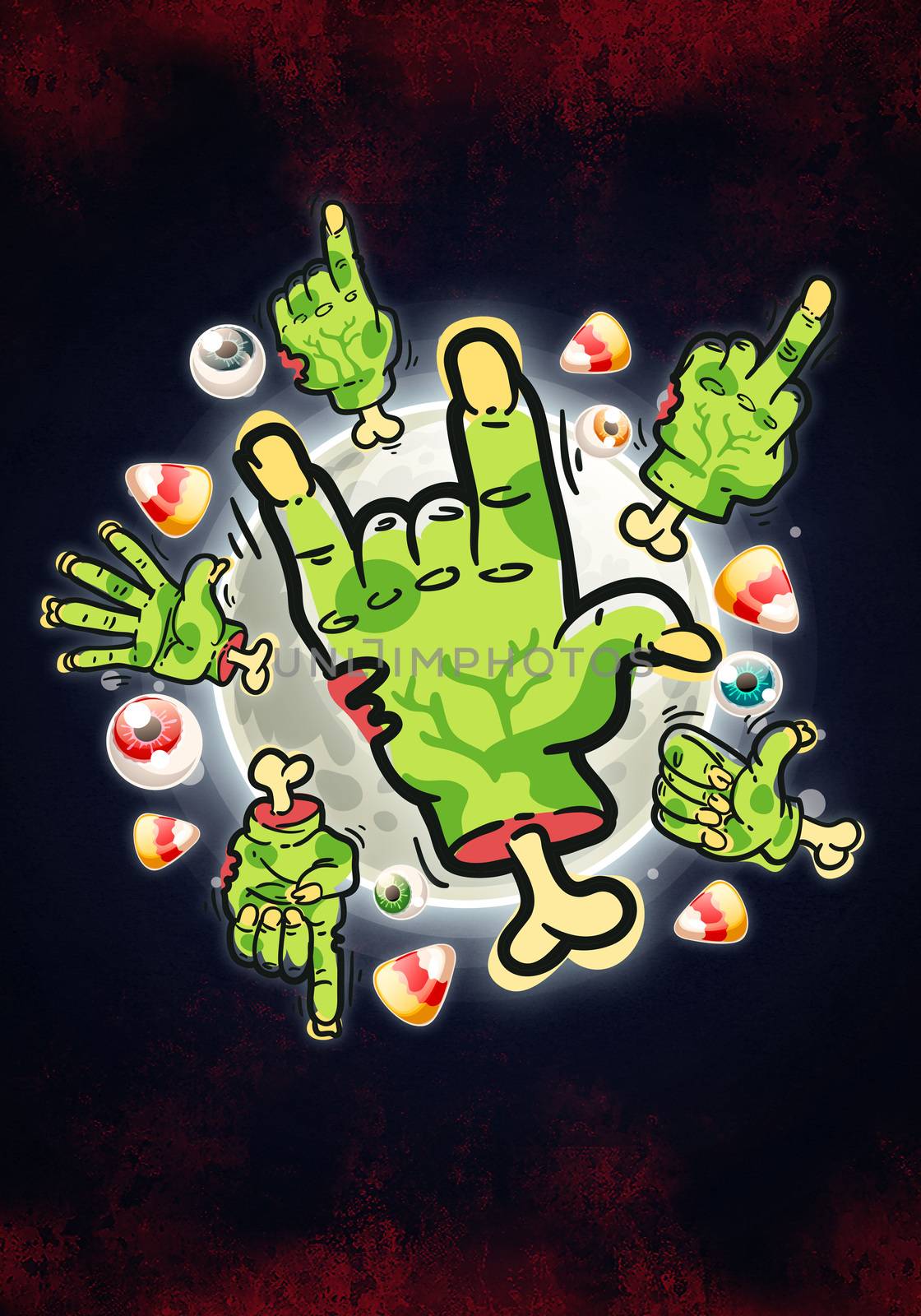 Cartoon Zombie Hands by voysla