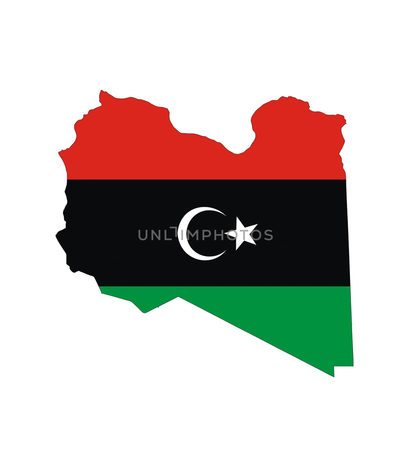 libya flag map by tony4urban
