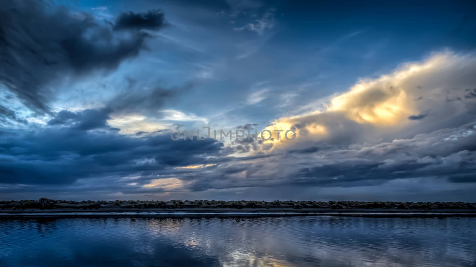 An artistic take on a dramatic sky. Humboldt County, California, USA.