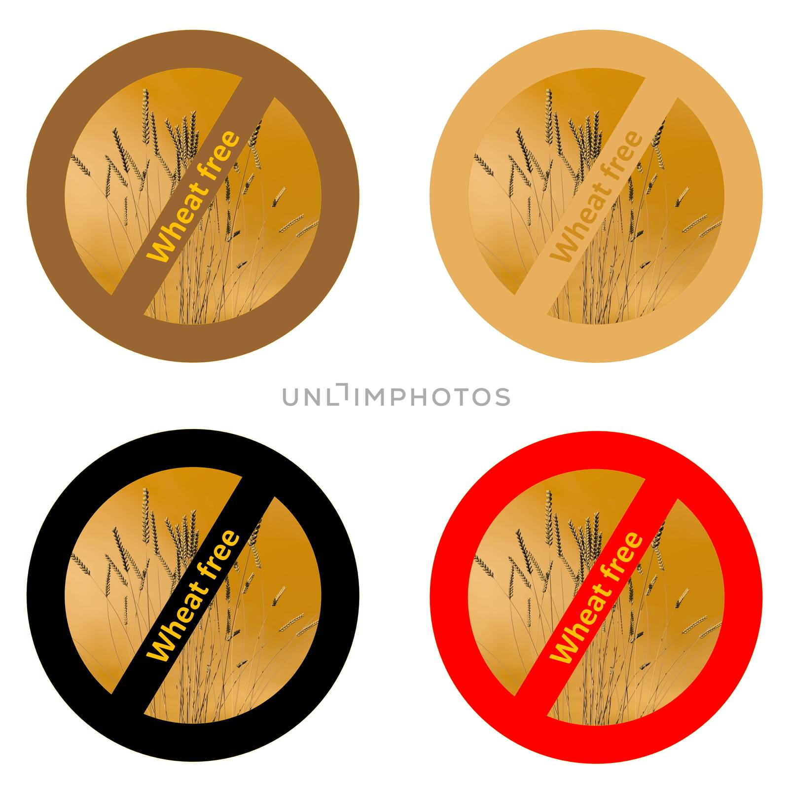 Stickers for wheat free products by Elenaphotos21