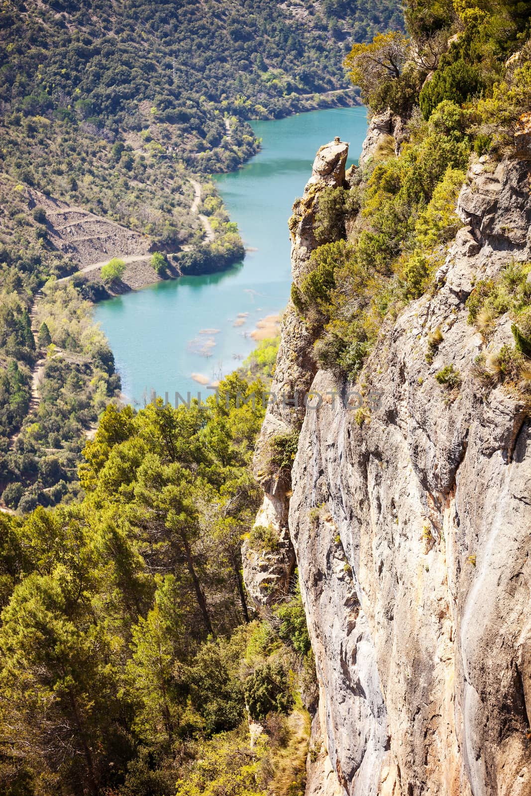 Nice view of cliff and river by photobac