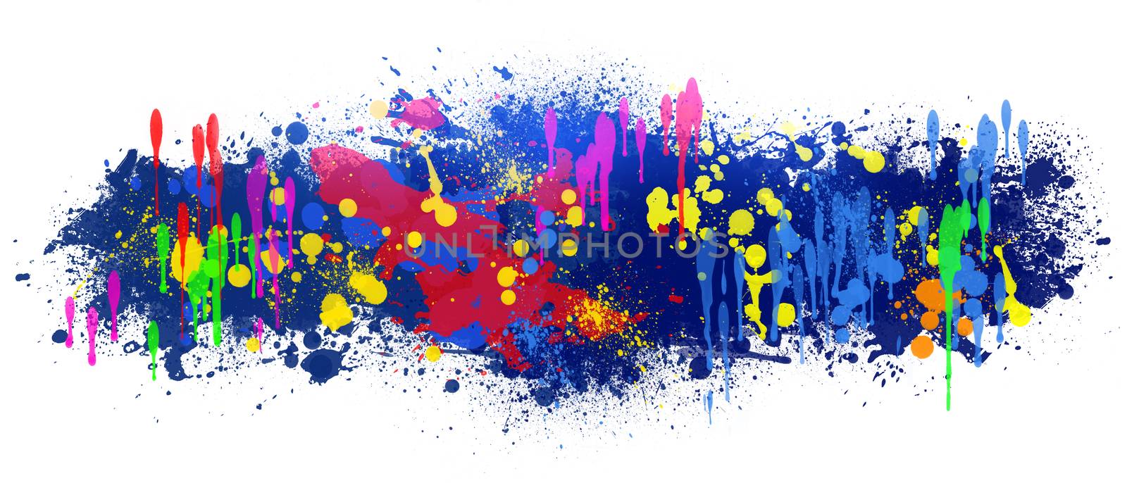 Abstract background is colored blots on white by cherezoff