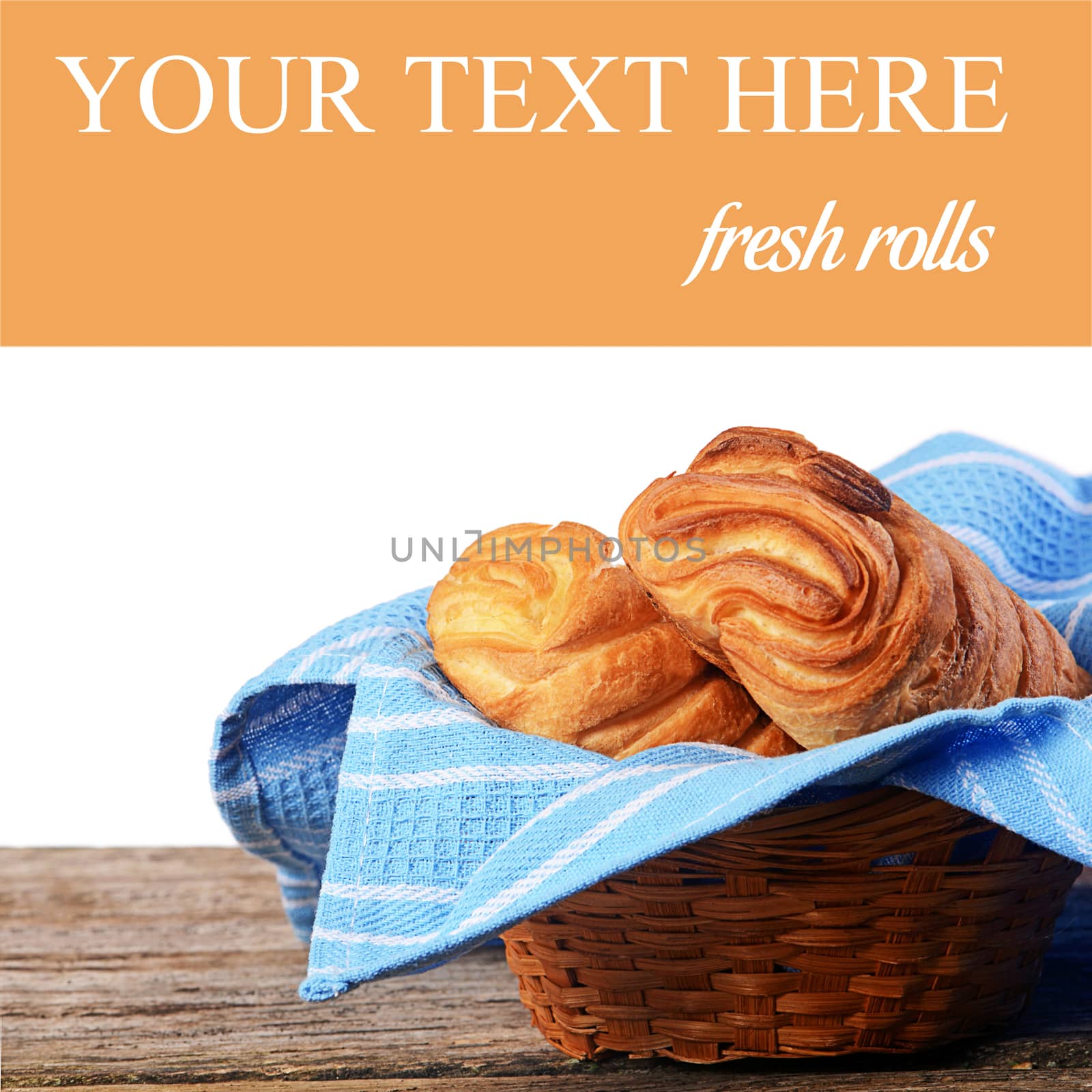 The fresh rolls isolated on white background