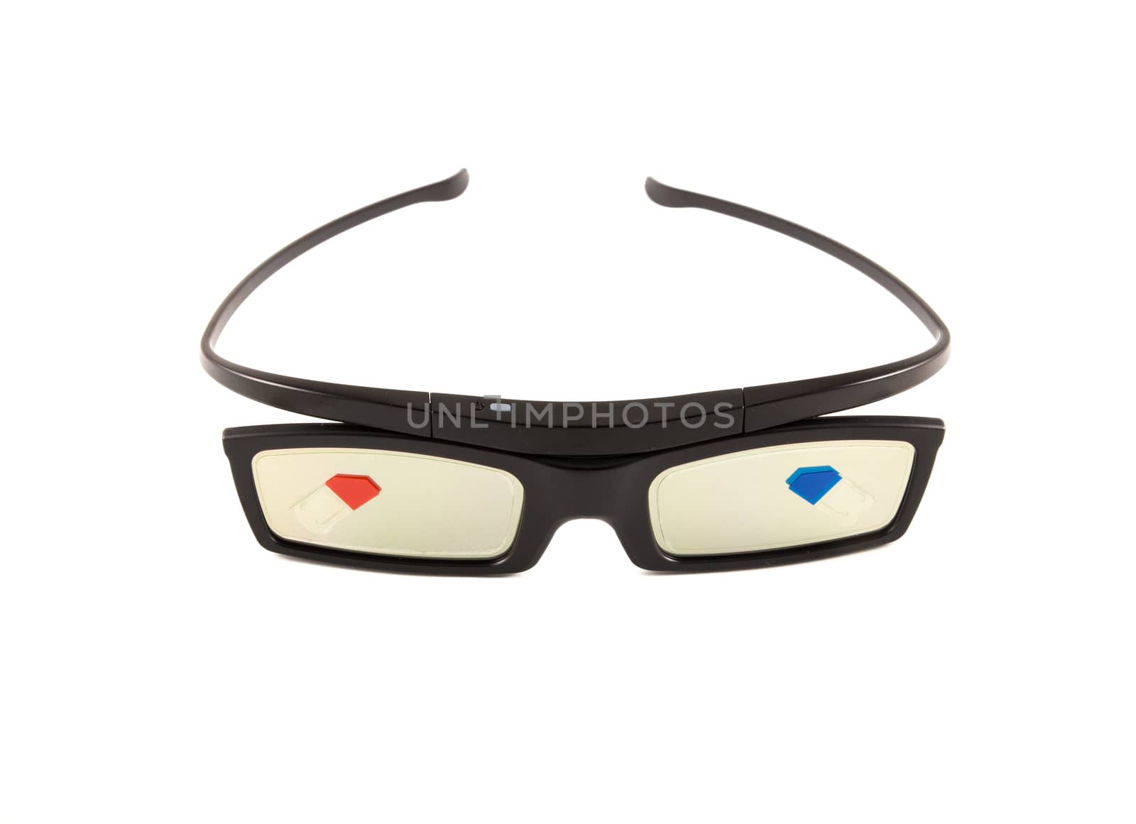 active 3D glasses on a white background. In isolation