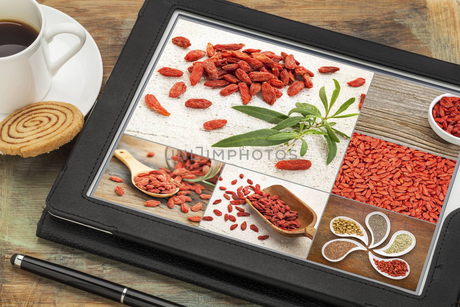 goji berry collage on tablet by PixelsAway