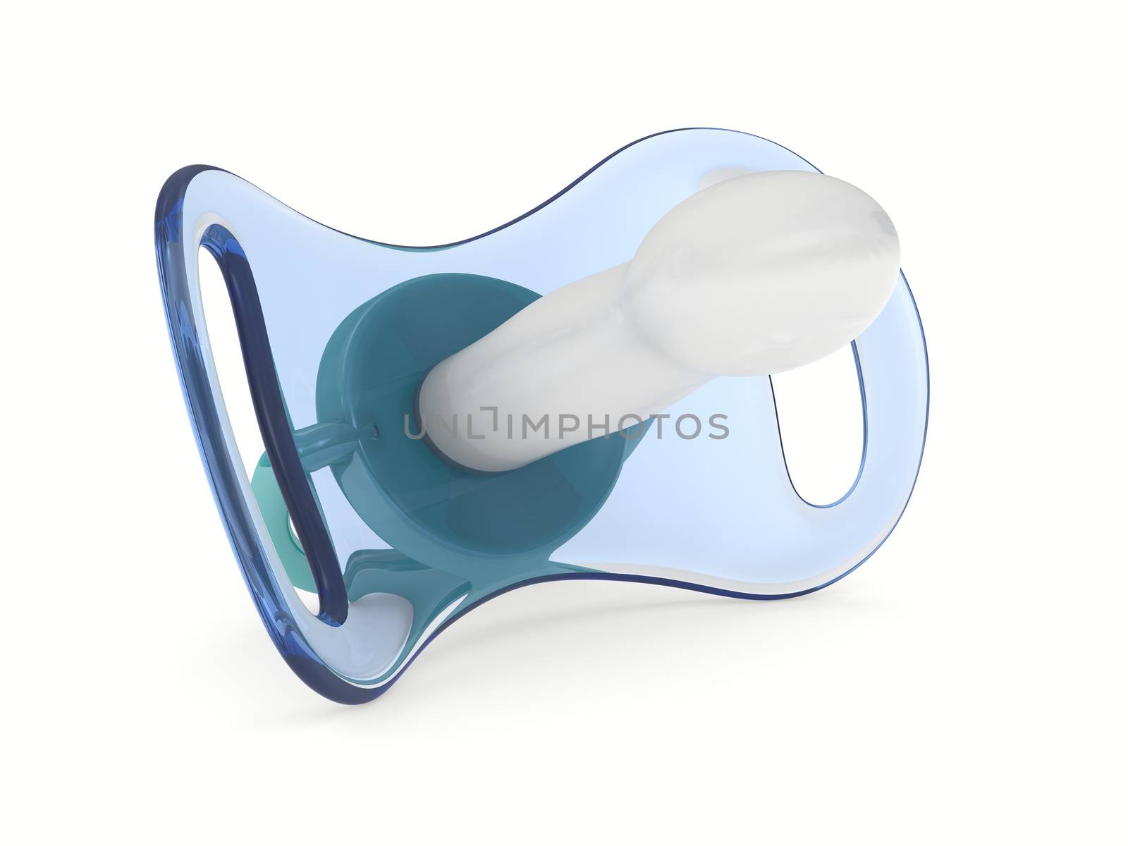 pacifier on white background. Isolated 3D image