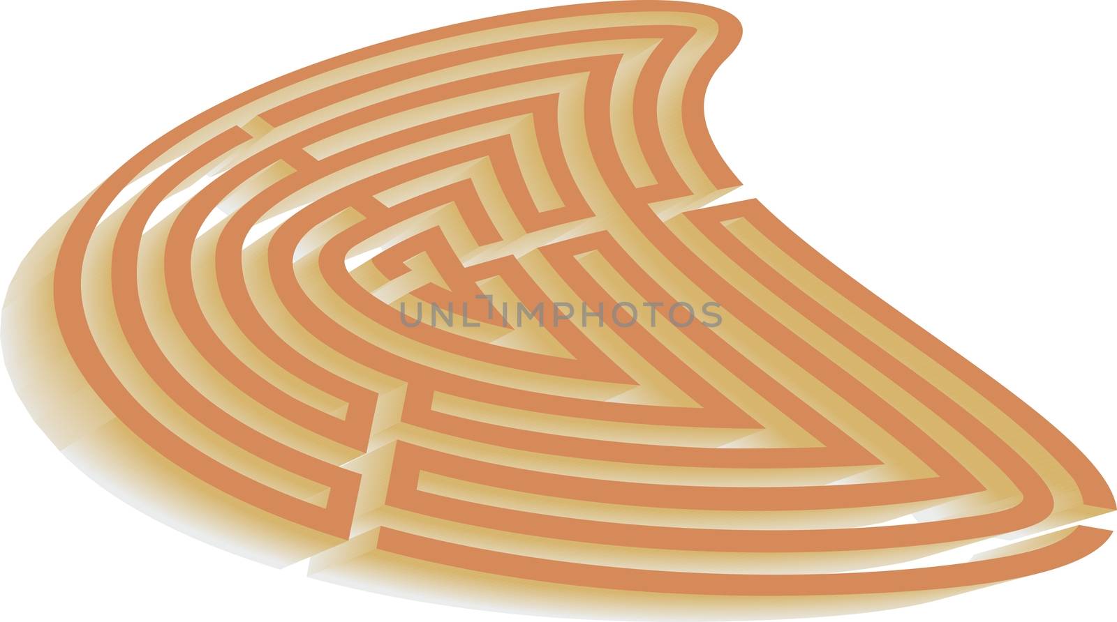 Illustration of irregular maze and labyrinth on a white background