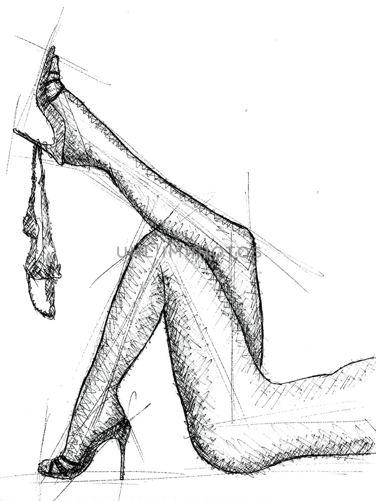 Sketch of female foot by ard1