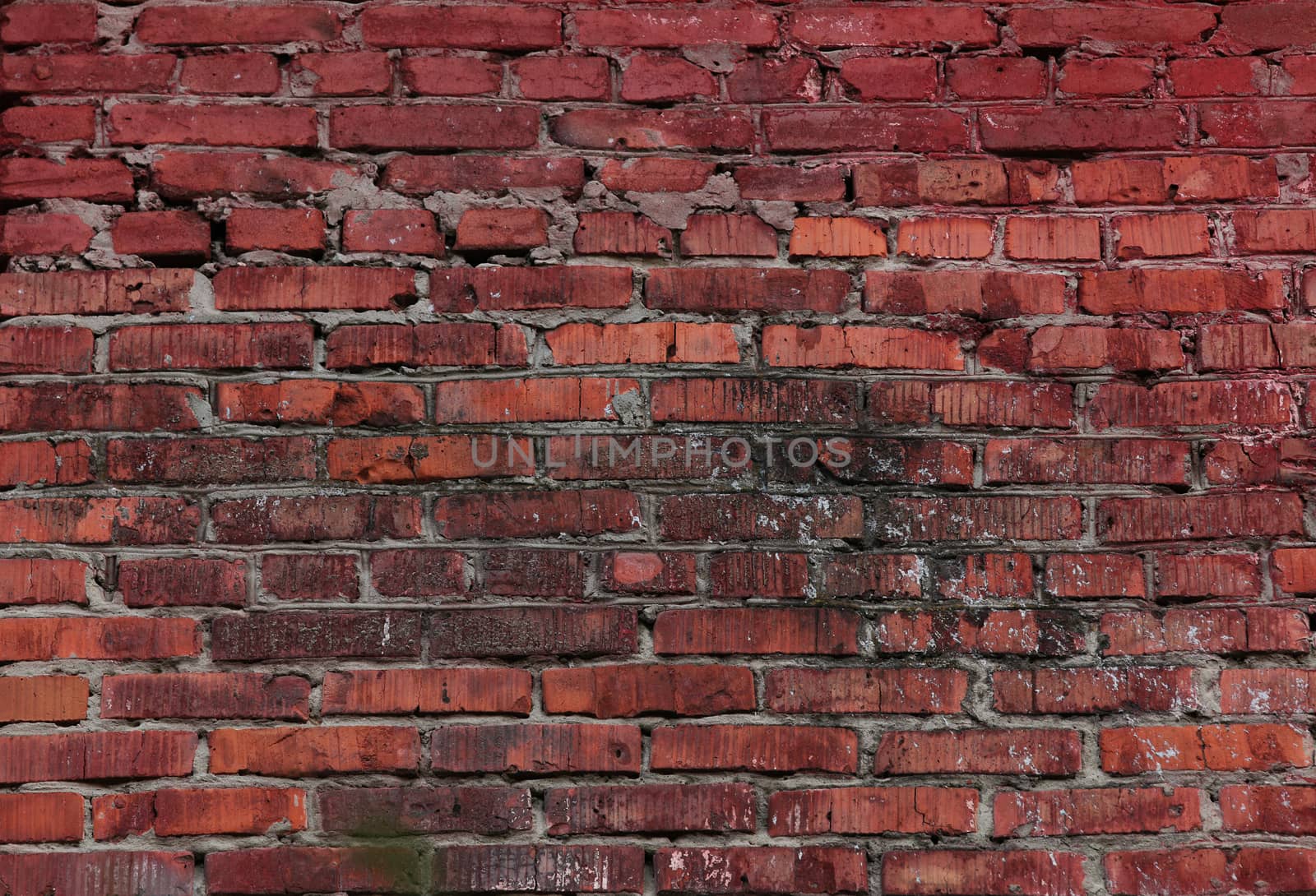 Old brick wall with red bricks by kav777