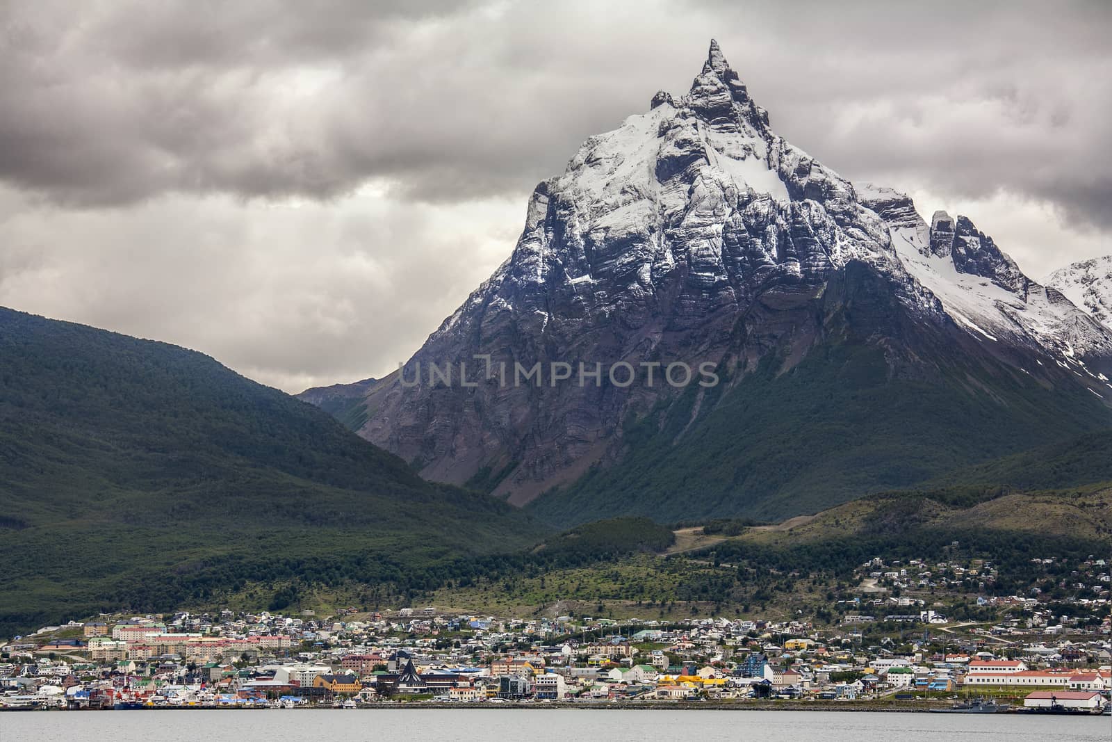 Ushuaia - the capital of Tierra del Fuego in the Antartida e Islas del Atlantico Sur Province of Argentina. It is commonly regarded as the southernmost city in the world.
