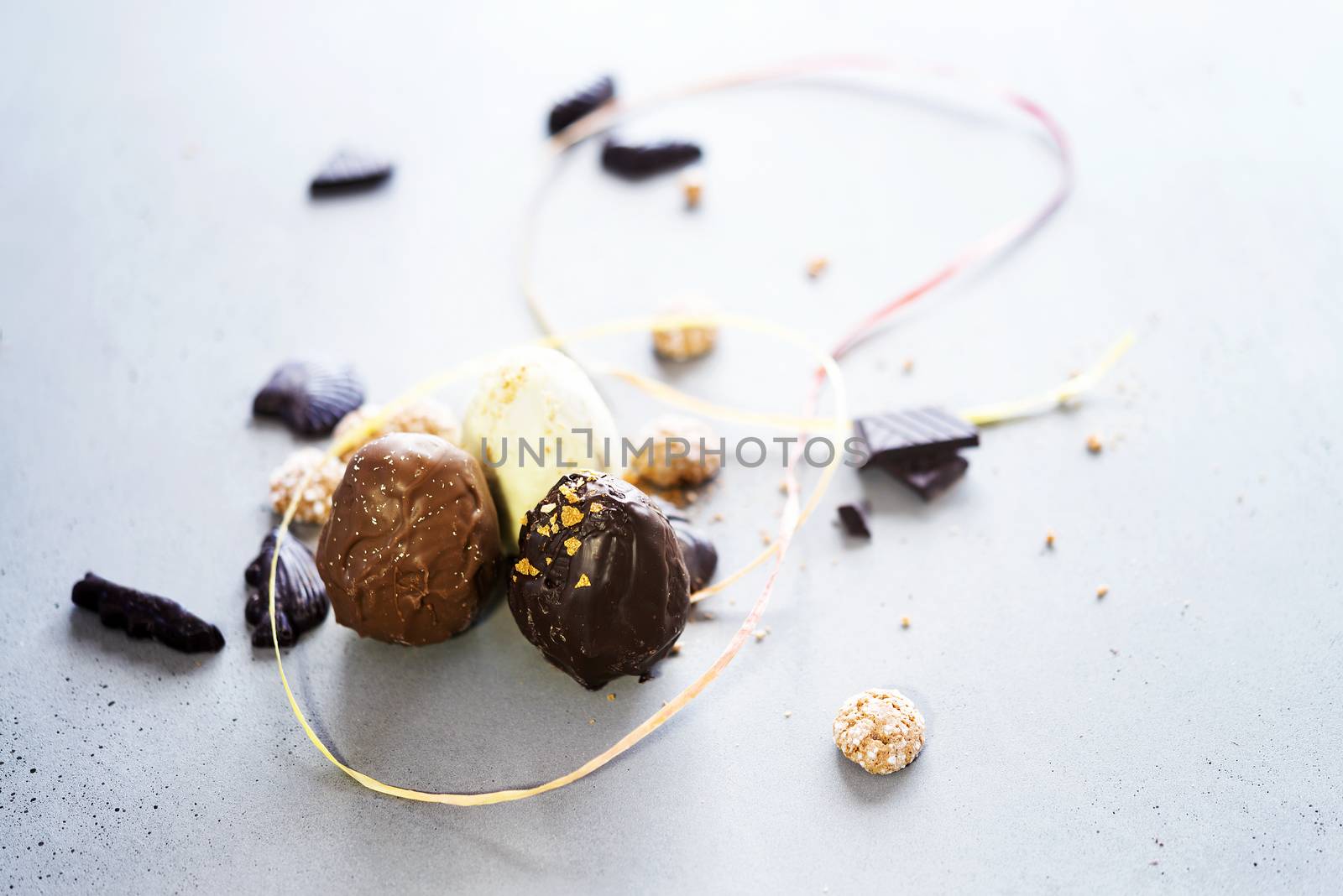 Easter eggs on a table by ventdusud