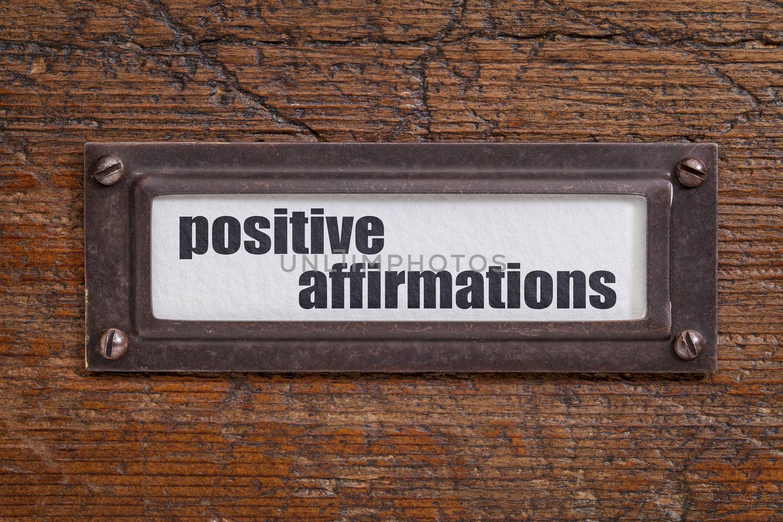 positive affirmations - file cabinet label by PixelsAway