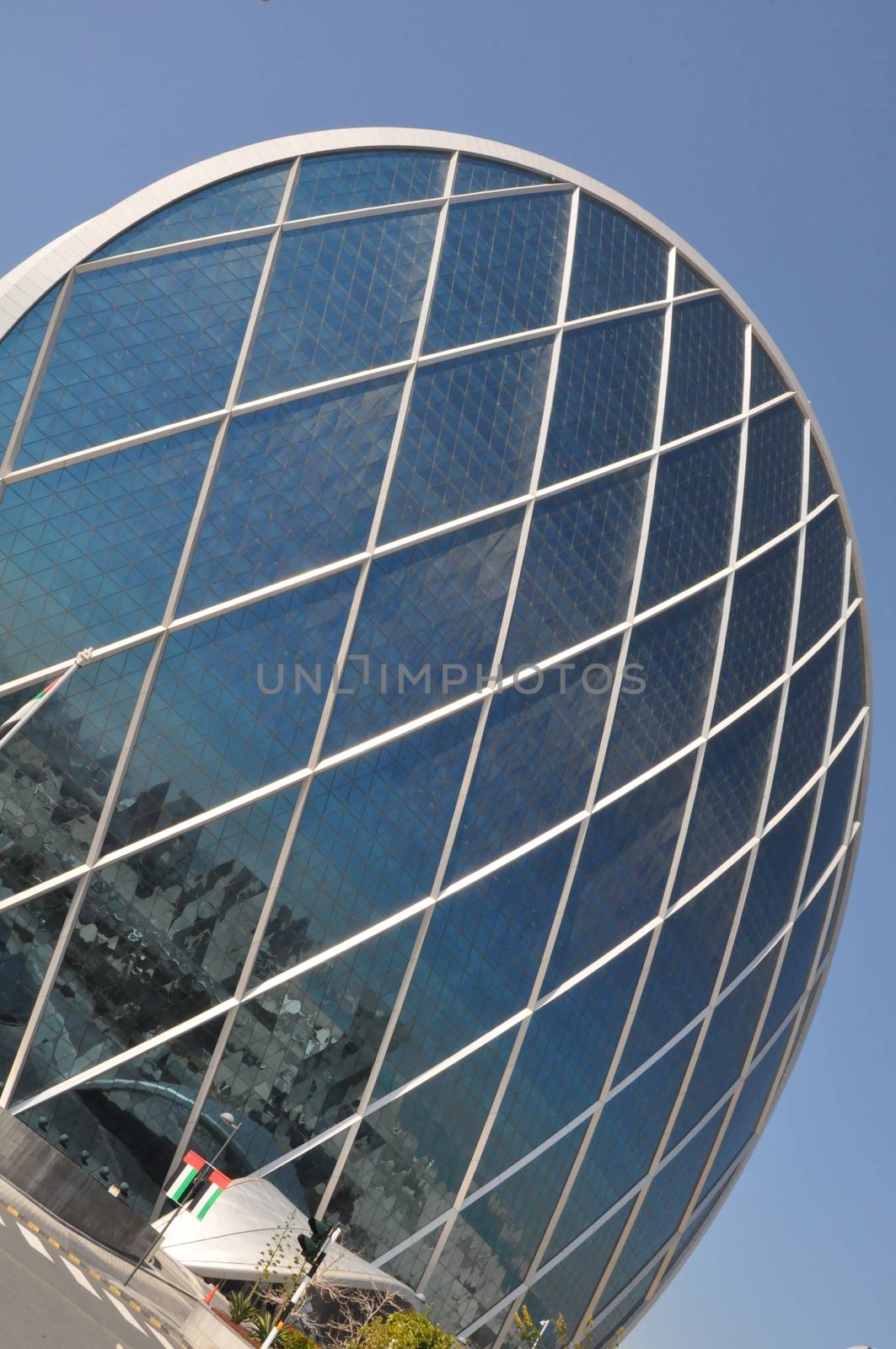 Aldar Headquarters Building in Abu Dhabi, UAE. It is the first circular building of its kind in the Middle East.