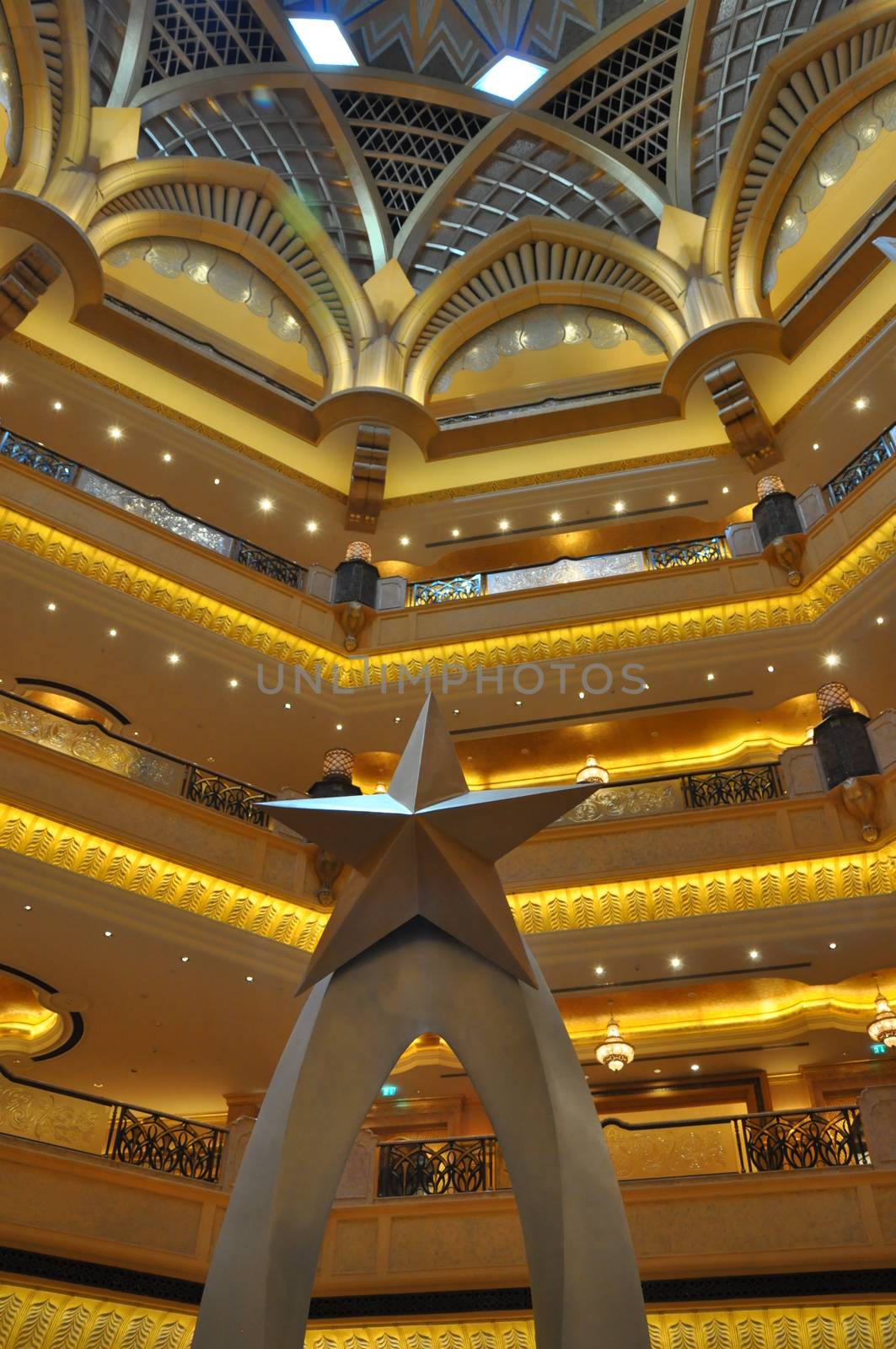 Interior of Emirates Palace Hotel in Abu Dhabi, UAE by sainaniritu