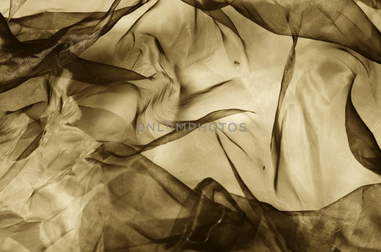  organza fabric in sepia