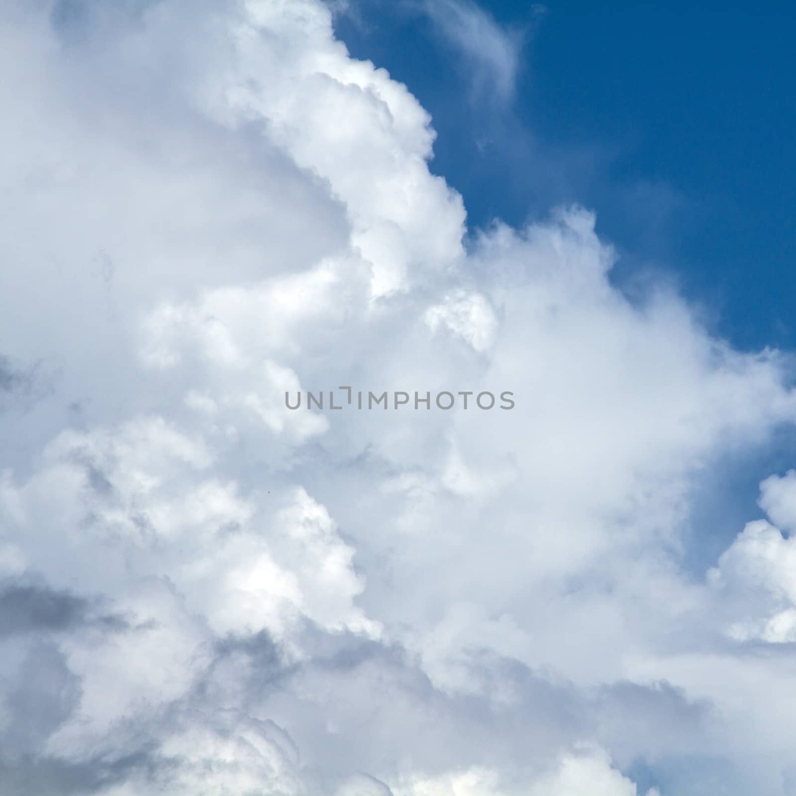 View white cloud with blue sky background