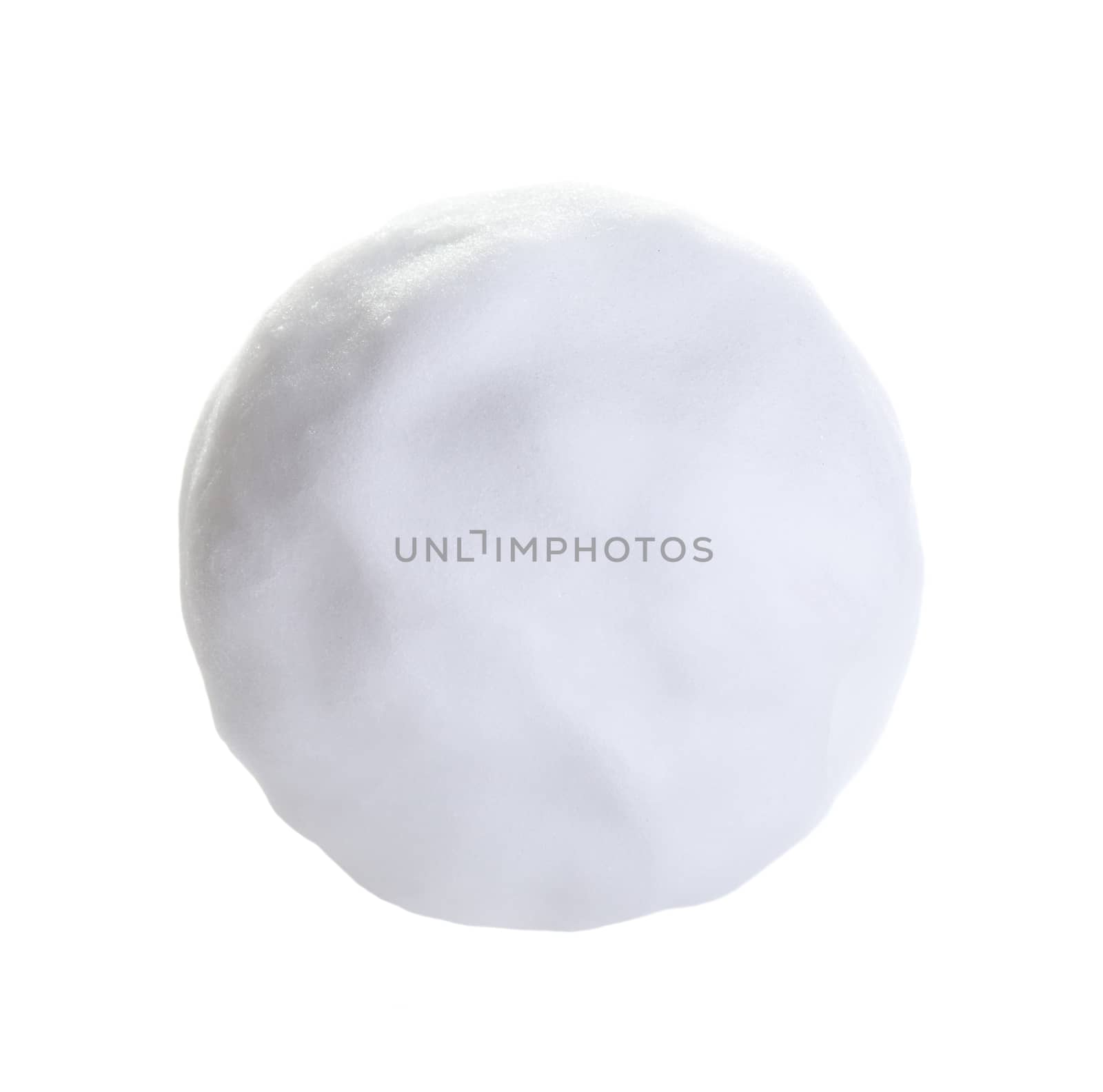 Snowball isolated on white background