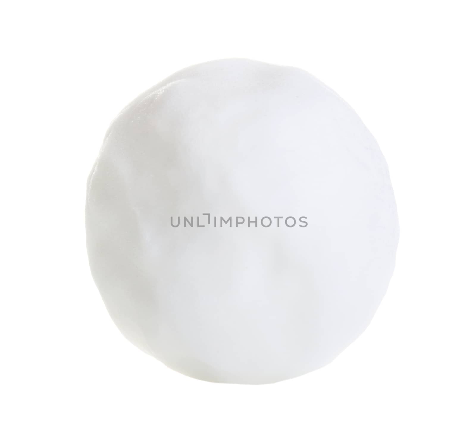 Snowball isolated on white background