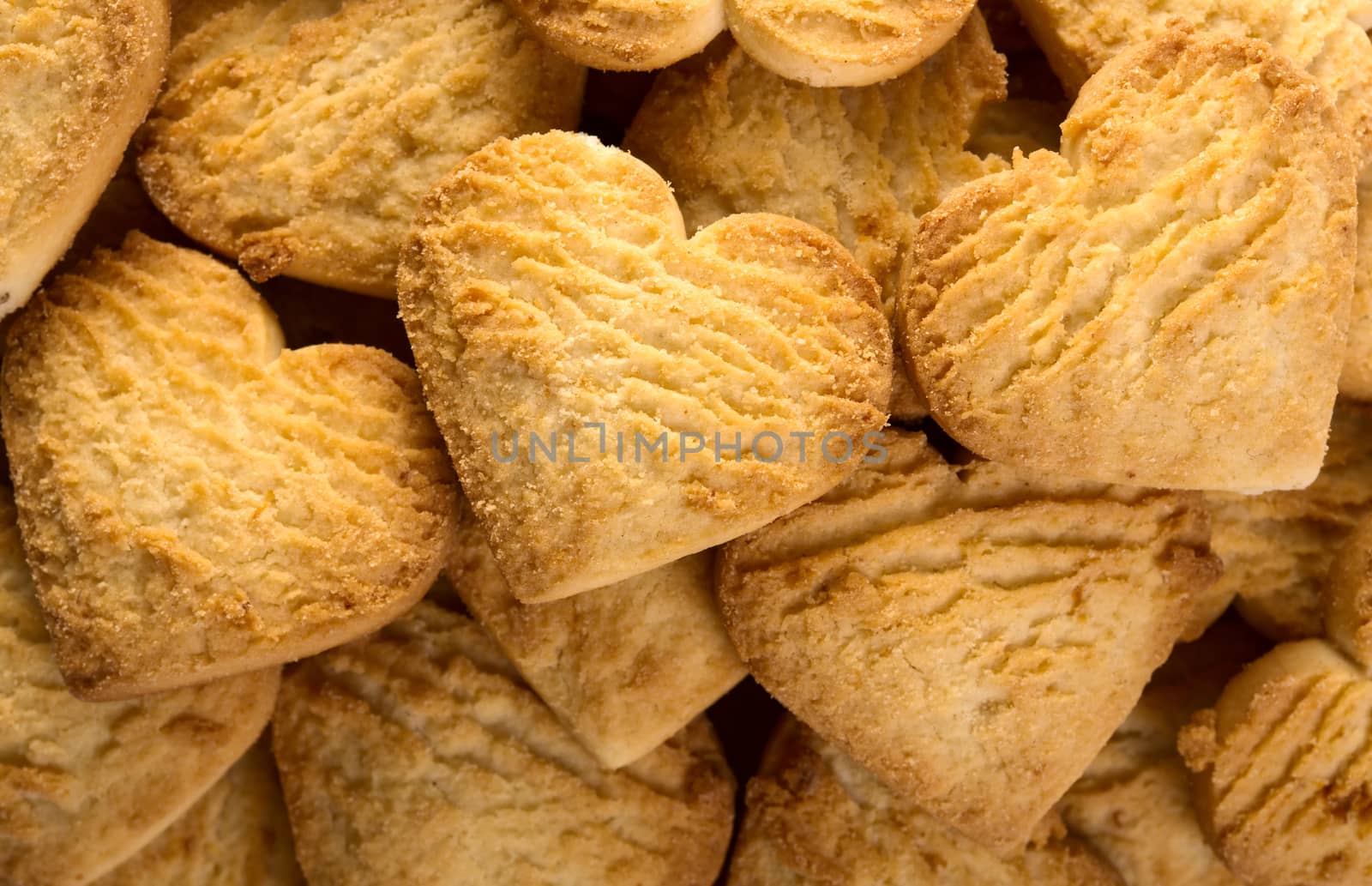 Cookies heart background