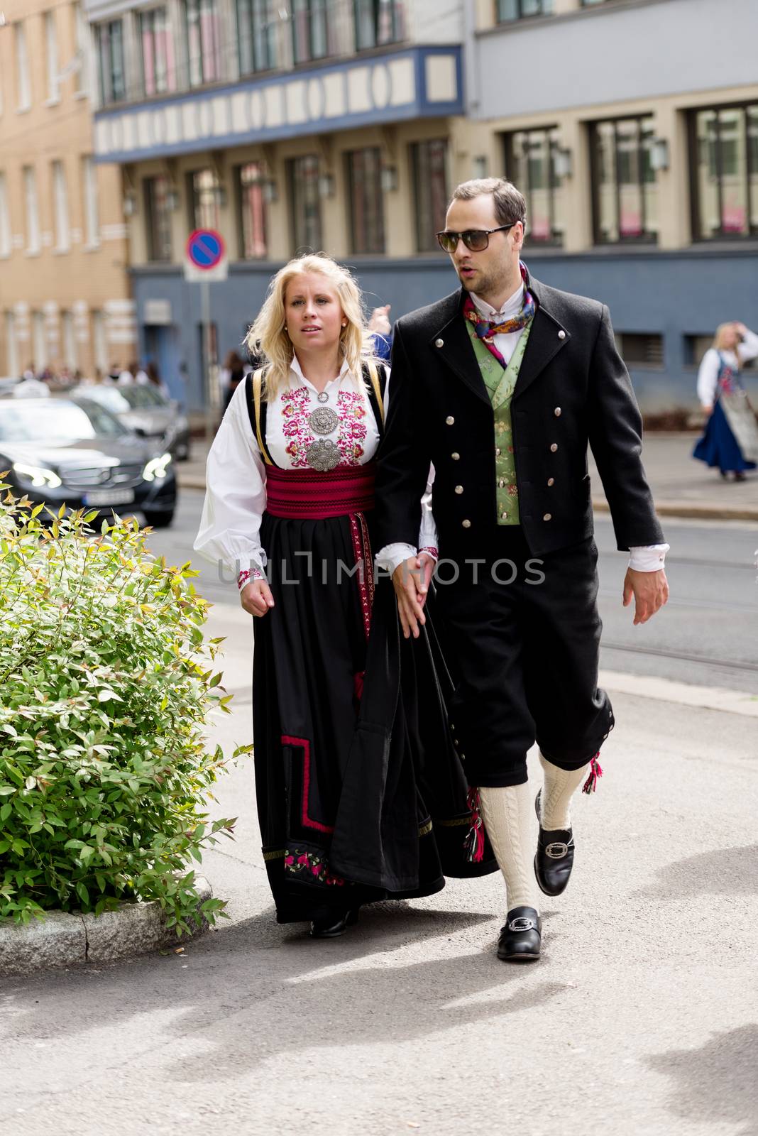 Norwegian Constitution Day dressed couple by Nanisimova
