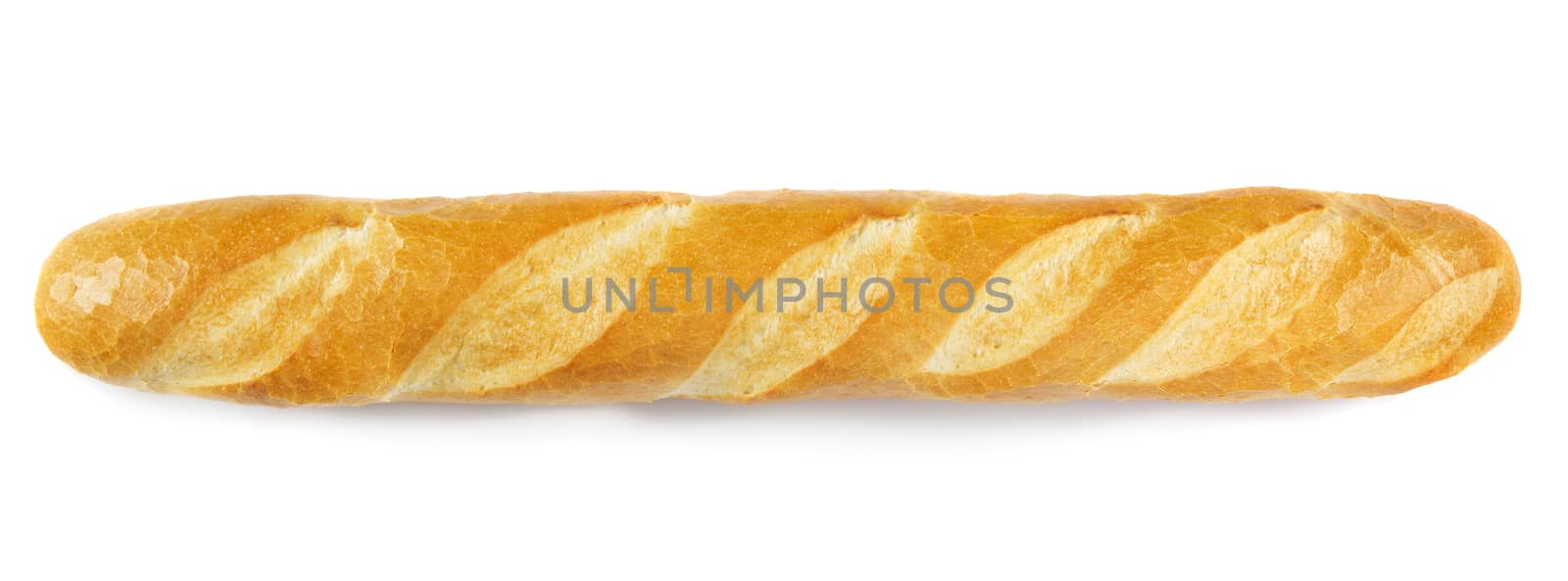 French baguette isolated on white
