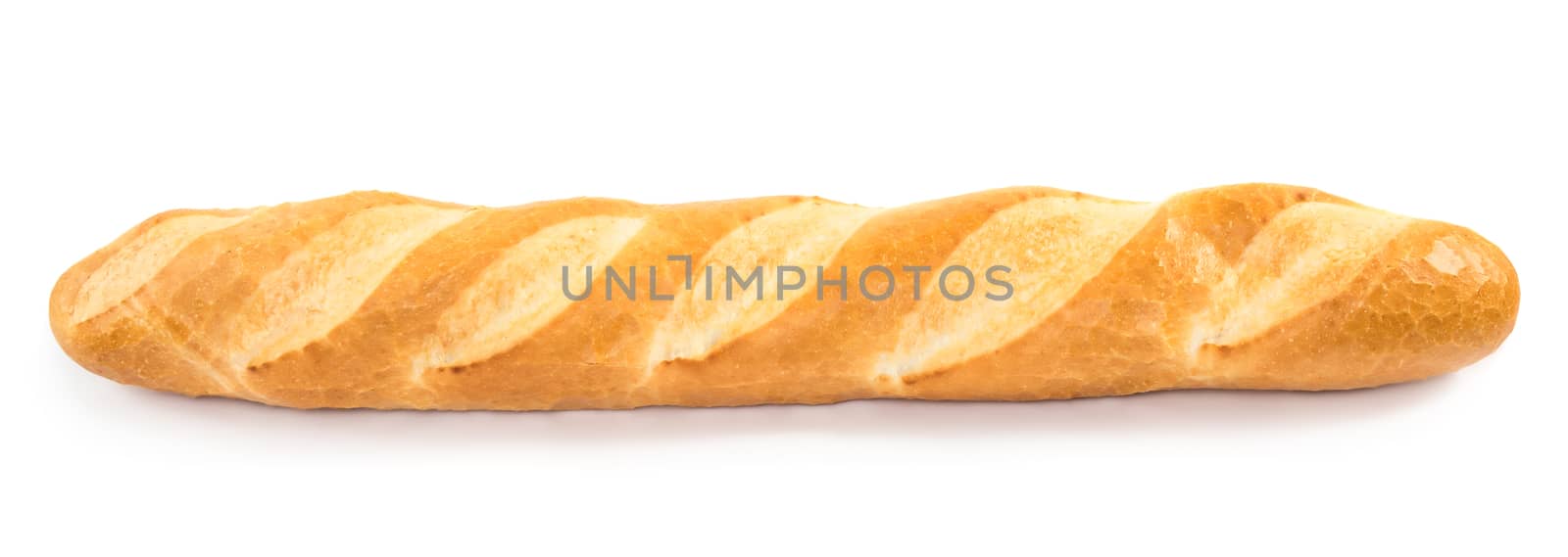 French baguette isolated on white background