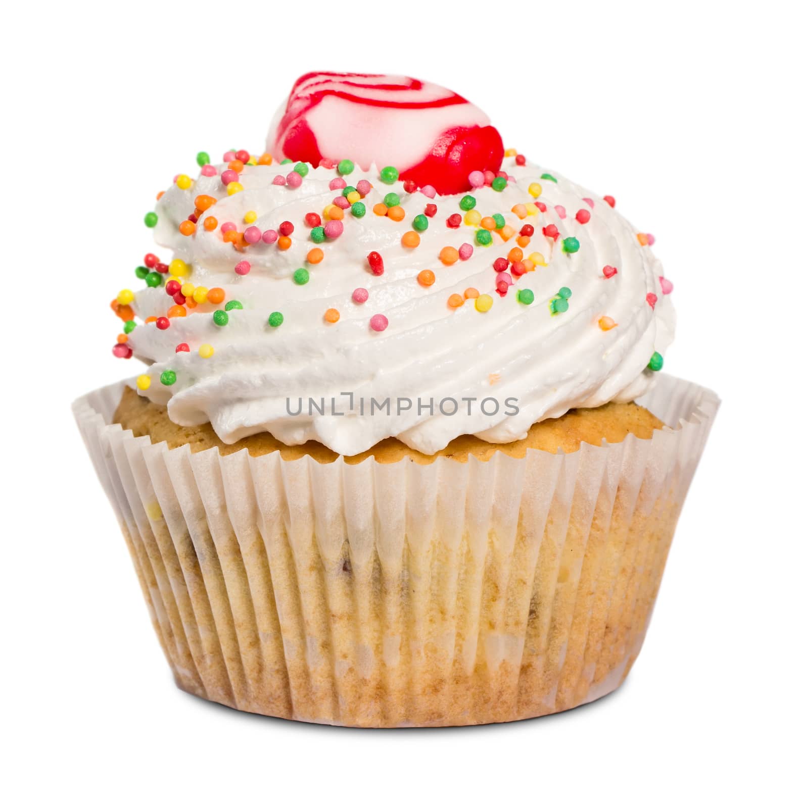 Cupcake isolated on white