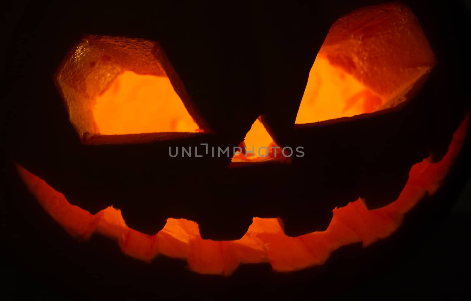 Jack o lantern in black