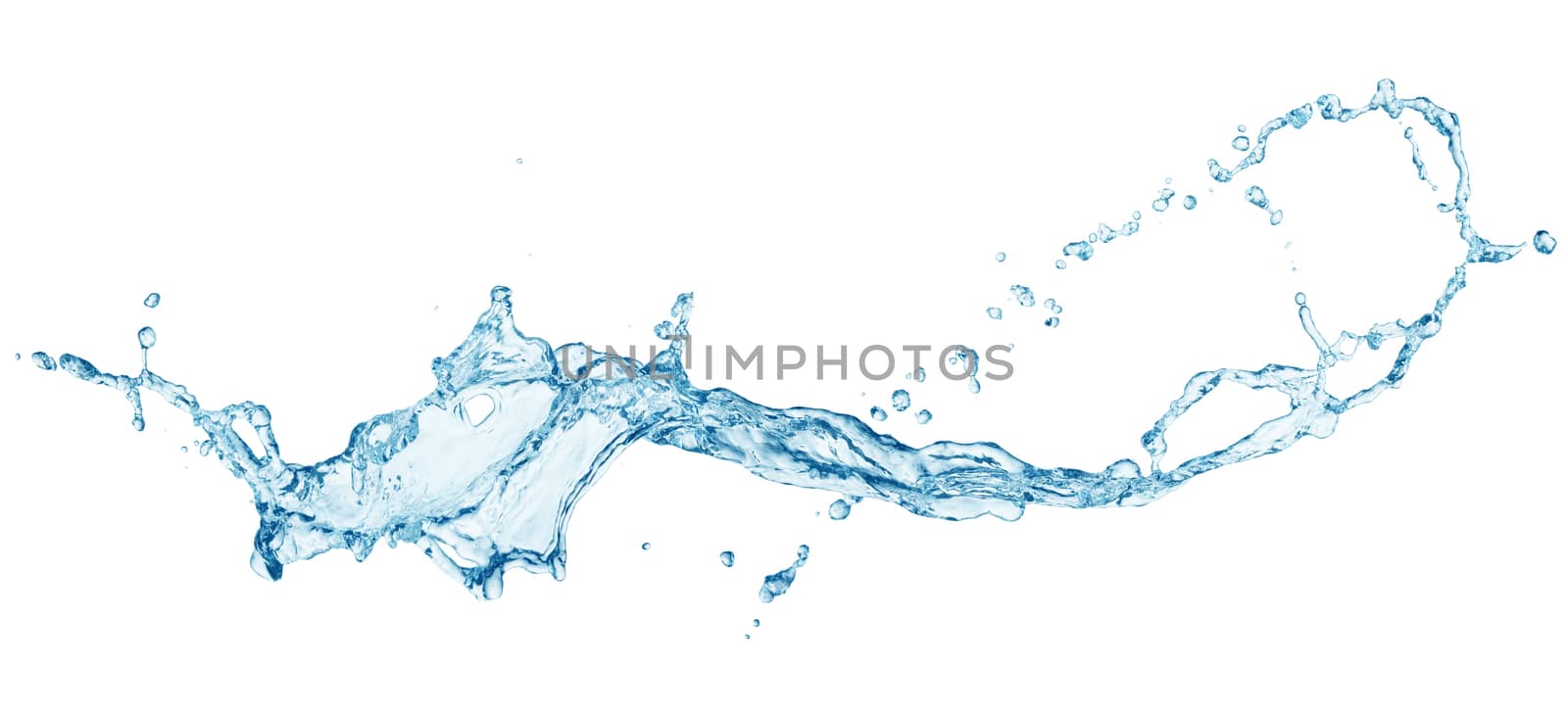 Water splashing isolated on white background