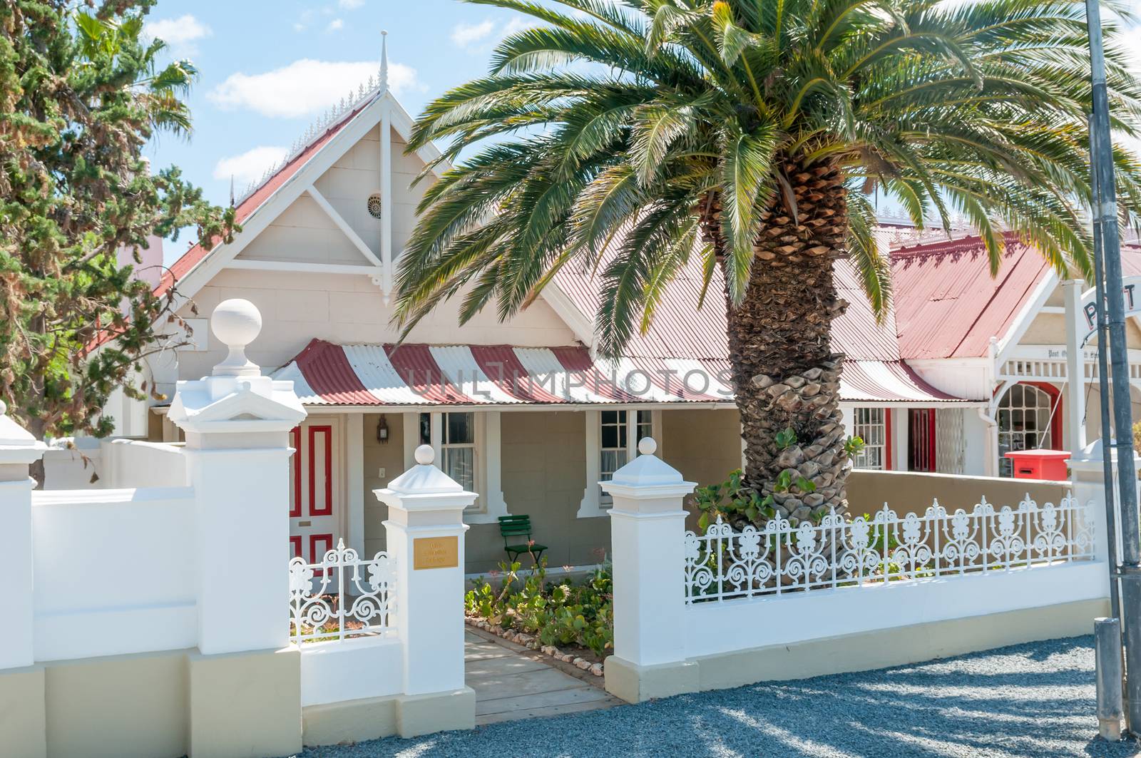 MATJIESFONTEIN, SOUTH AFRICA - DECEMBER 2, 2014: Historic Olive Schreiner Cottage in the Victorian village. The whole town is a national monument.
