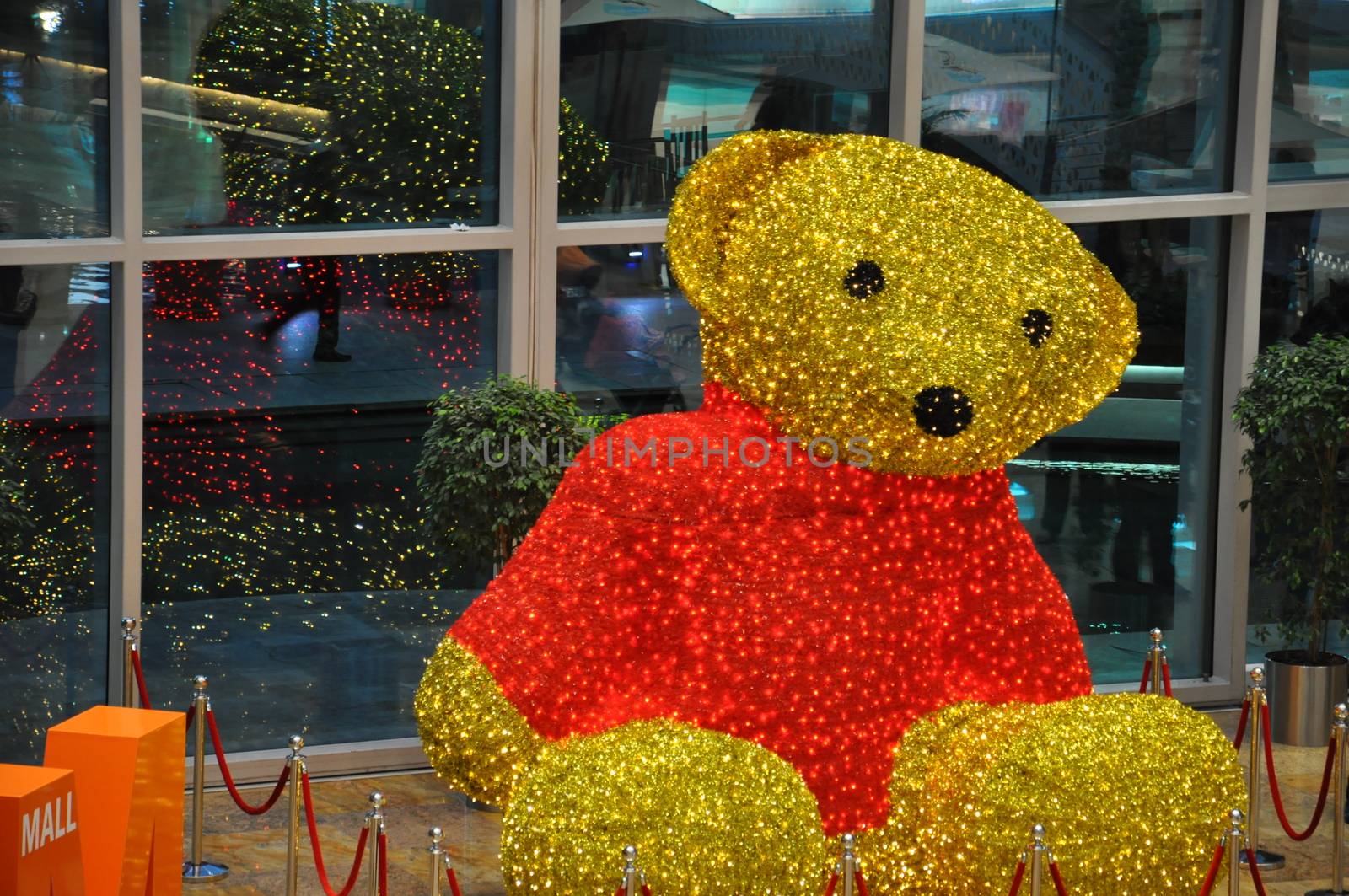 Teddy Bear at Festival Centre Mall in Dubai, UAE, as seen on Feb 8, 2014. Dubai Festival City is the Middle East's largest mixed-use development.