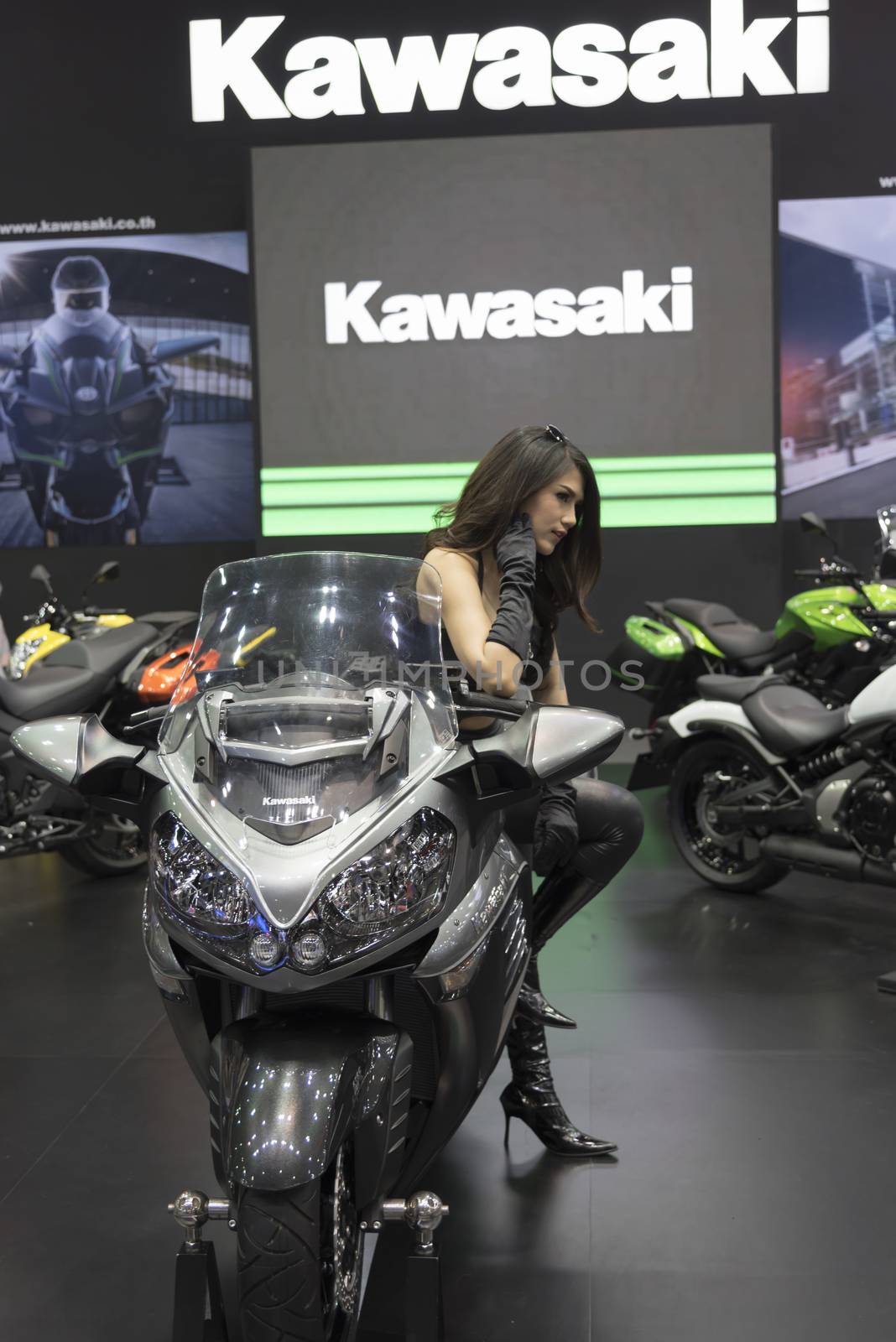 BANGKOK,THAILAND - APRIL 4 : kawasaki motorcycle show on April 4 by ammza12