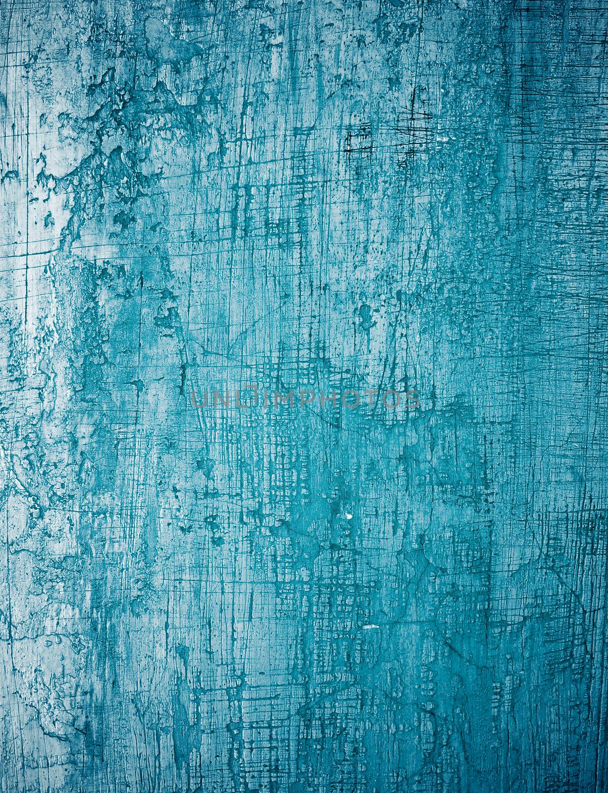 Blue and Grey Obsolete Lined Cement Wall Background closeup. Vertical View