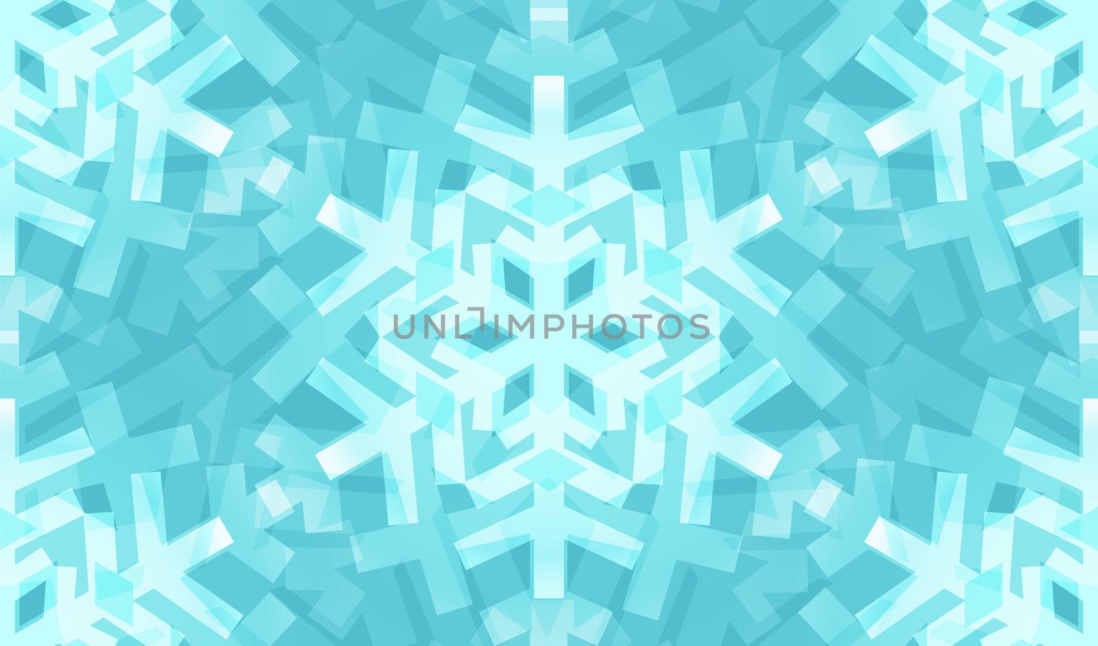 Awesome Shiny Blue Snowflakes Seamless Pattern for Winter or Christmas Desing.