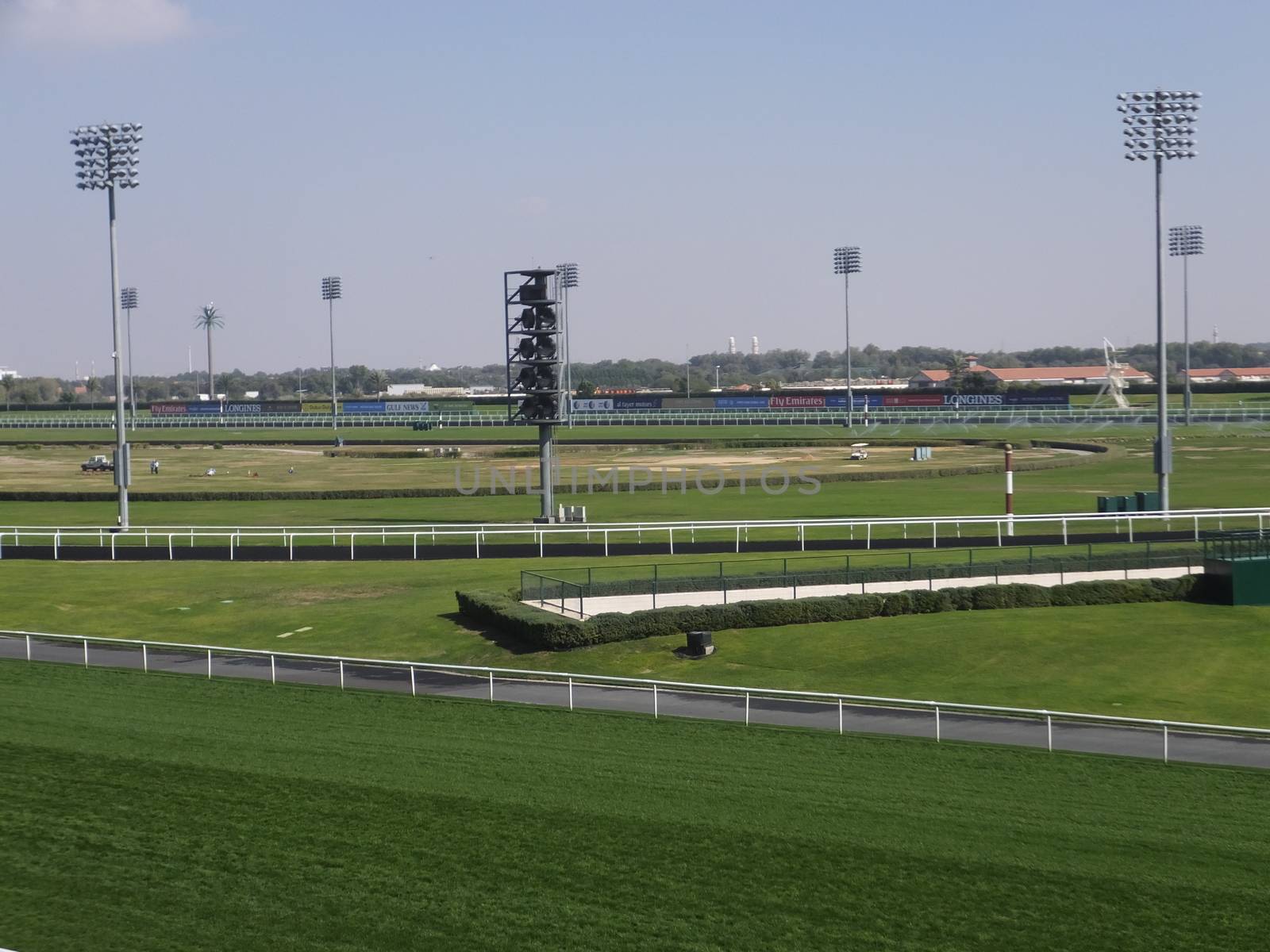 Meydan Racecourse in Dubai, UAE.  The Dubai World Cup, the world's richest race day with over US$26.25 million in prize money, is held here.