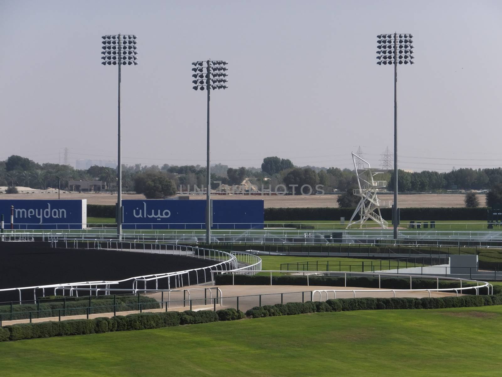 Meydan Racecourse in Dubai, UAE.  The Dubai World Cup, the world's richest race day with over US$26.25 million in prize money, is held here.