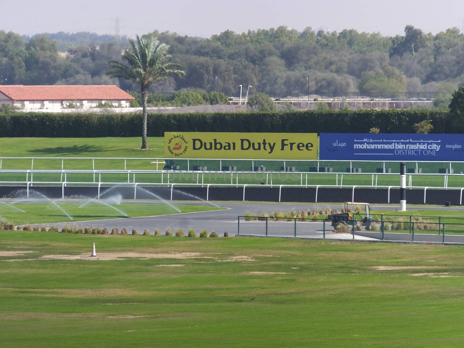 Meydan Racecourse in Dubai, UAE.  The Dubai World Cup, the world's richest race day with over US$26.25 million in prize money, is held here.