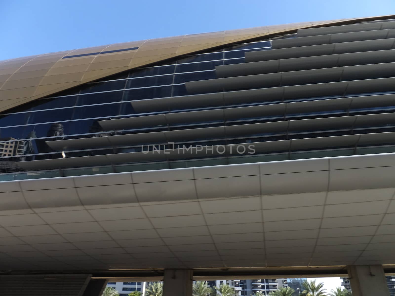 Dubai Metro Terminal in UAE. Dubai Metro is a driverless network. Guinness World Records declared it the worlds longest fully automated metro network.