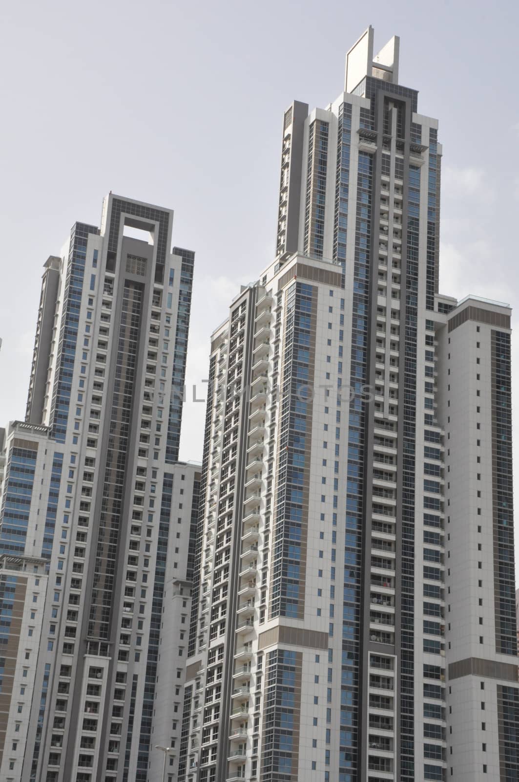 View of Sheikh Zayed Road skyscrapers in Dubai, UAE by sainaniritu
