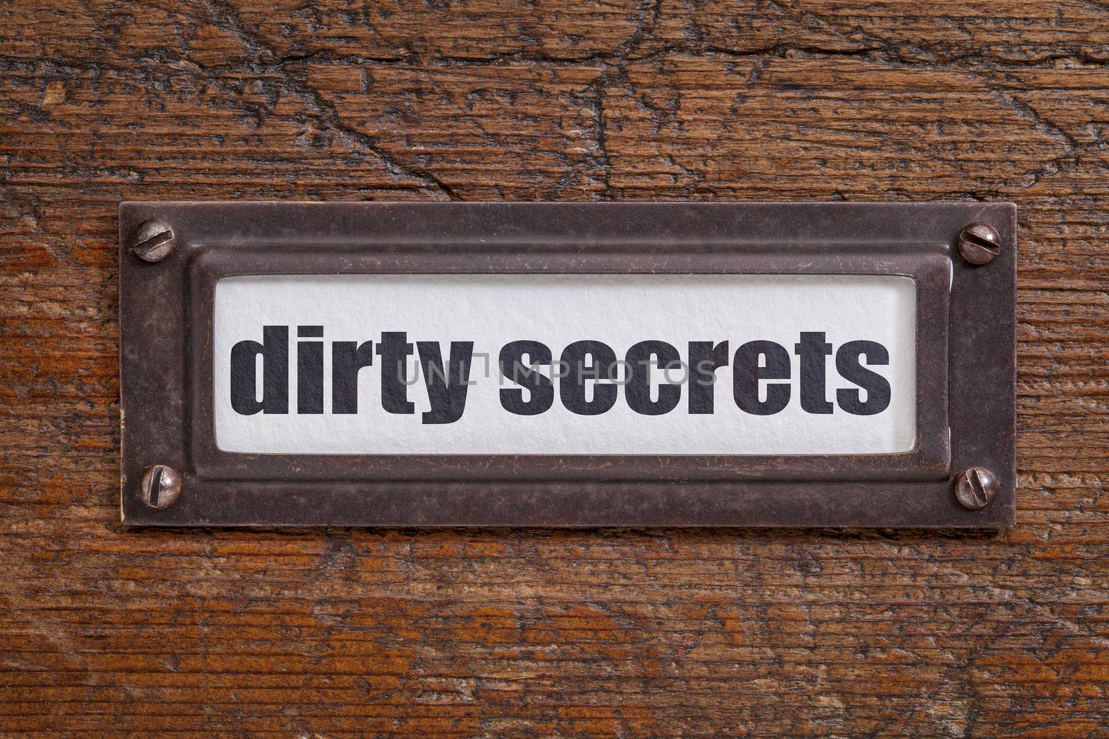 dirty secrets - file cabinet label by PixelsAway