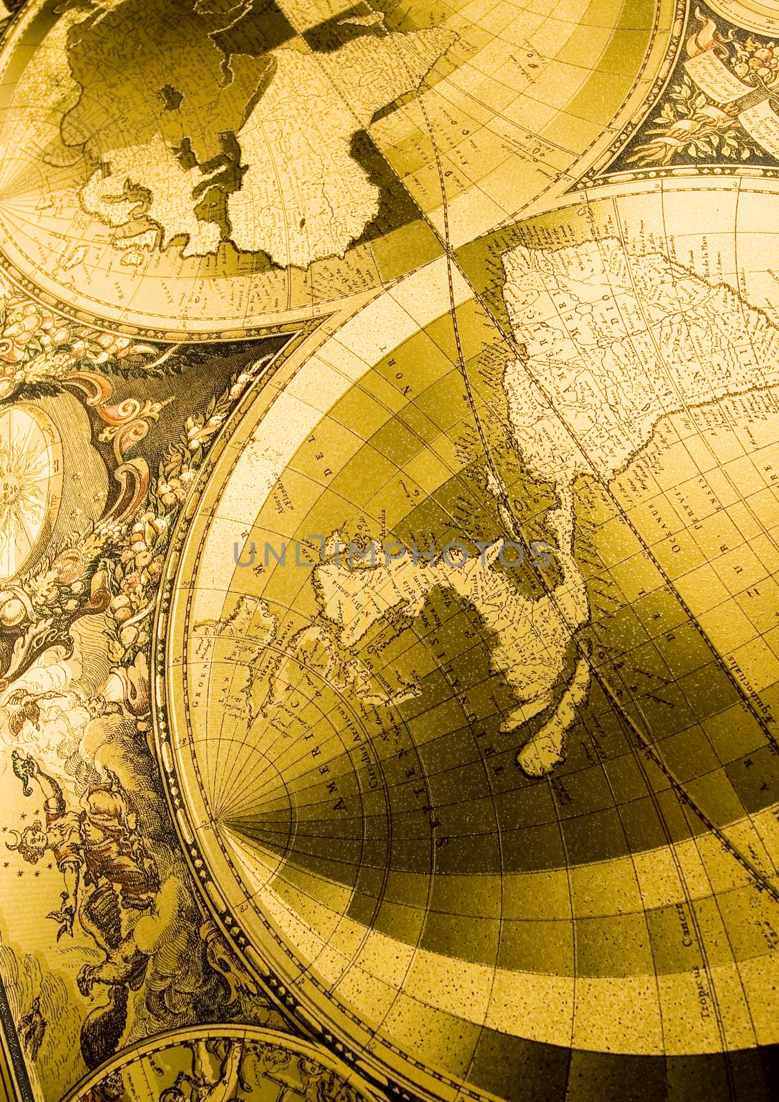 Old map background, ambient light travel theme by JanPietruszka