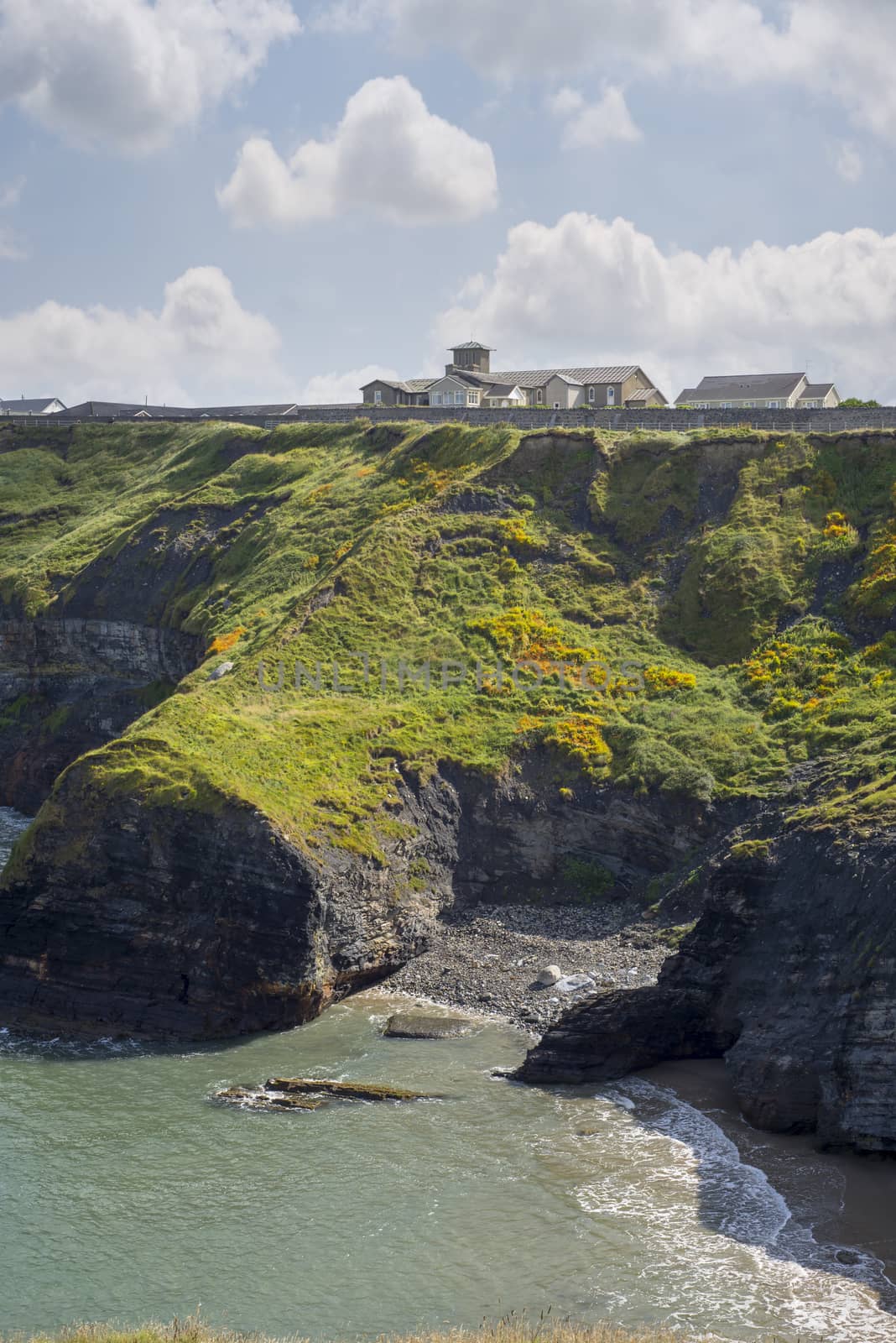 old convent above cliffs in county kerry ireland