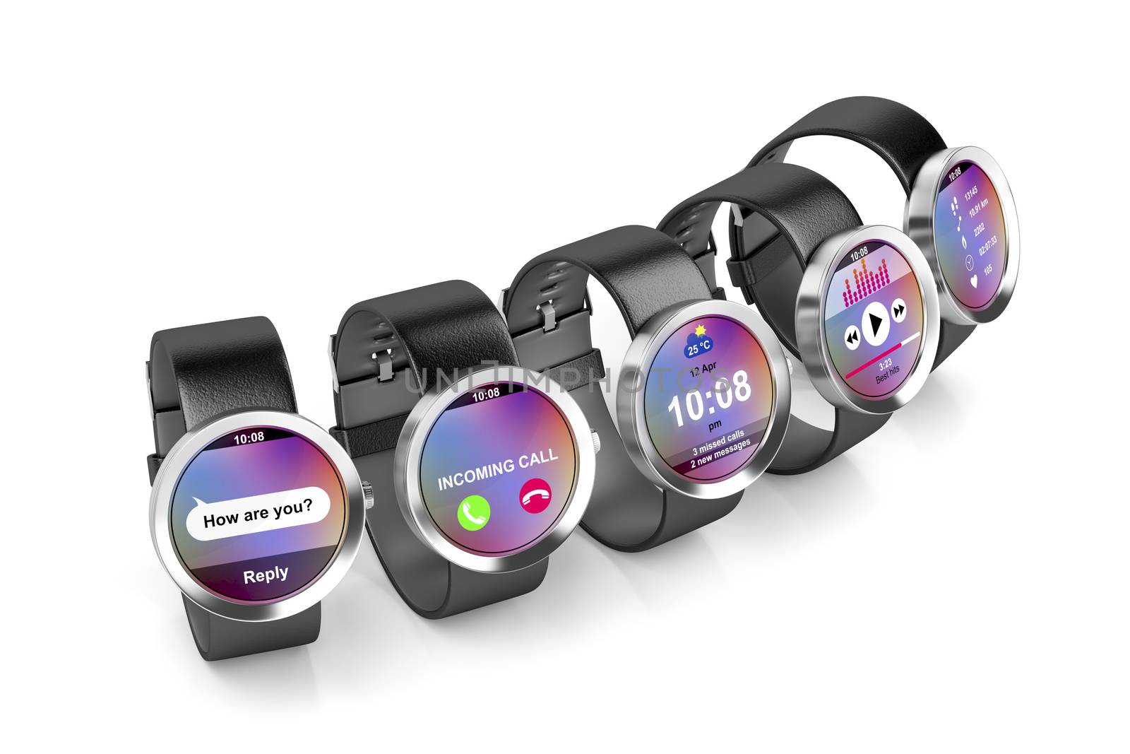 Group of smartwatches by magraphics