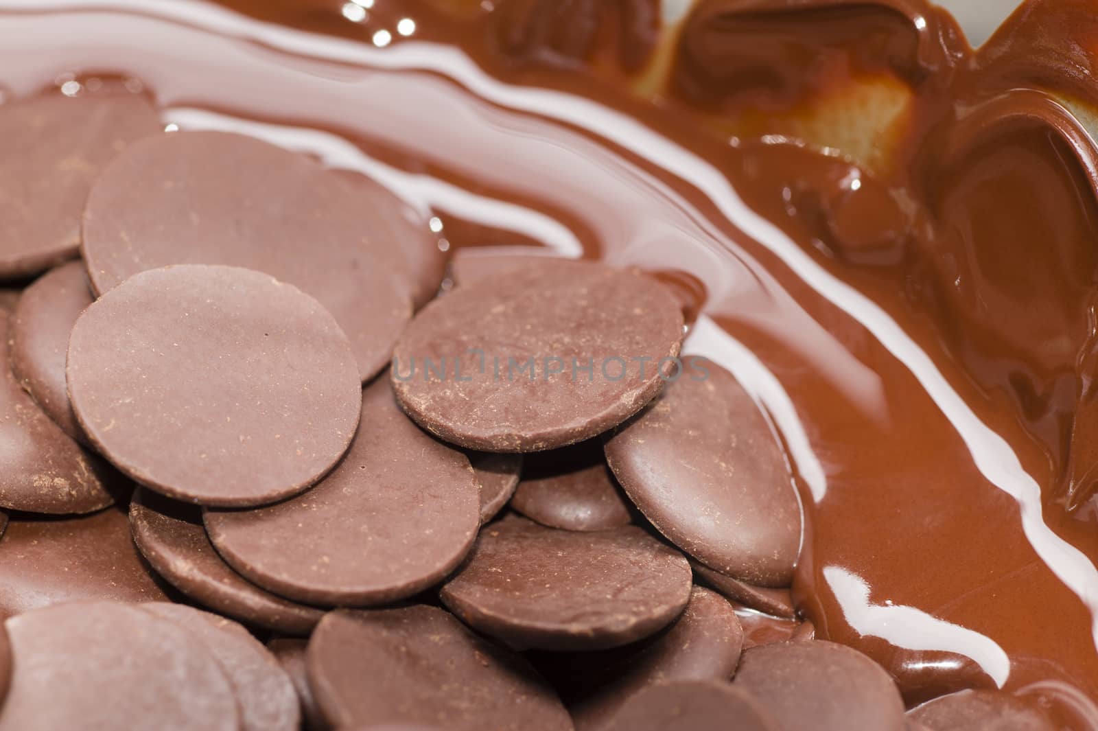 Ingredients for preparation of artigianal chocolate bar with dried fruits