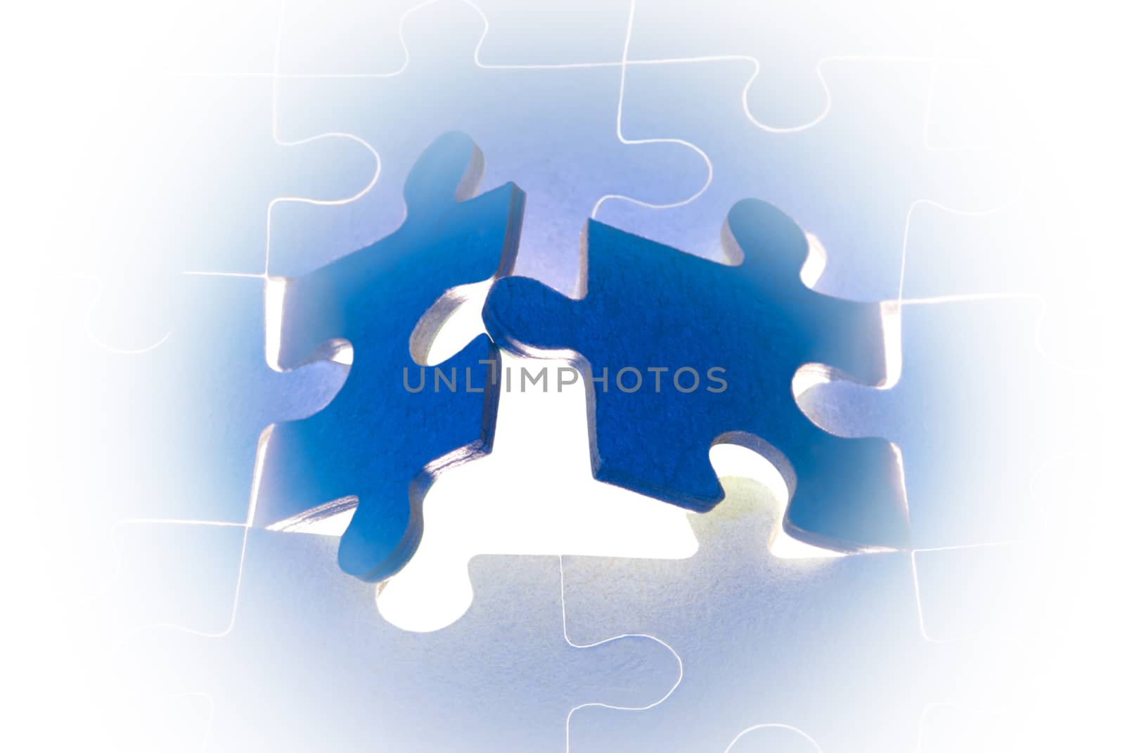 Dark blue puzzles. 
It is a metaphor (the beginning; opening; end).