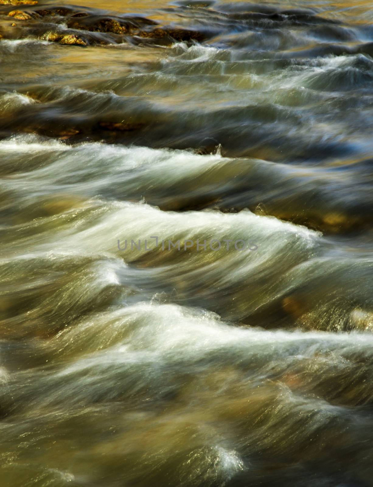 abstract background or texture whitewater rapids river