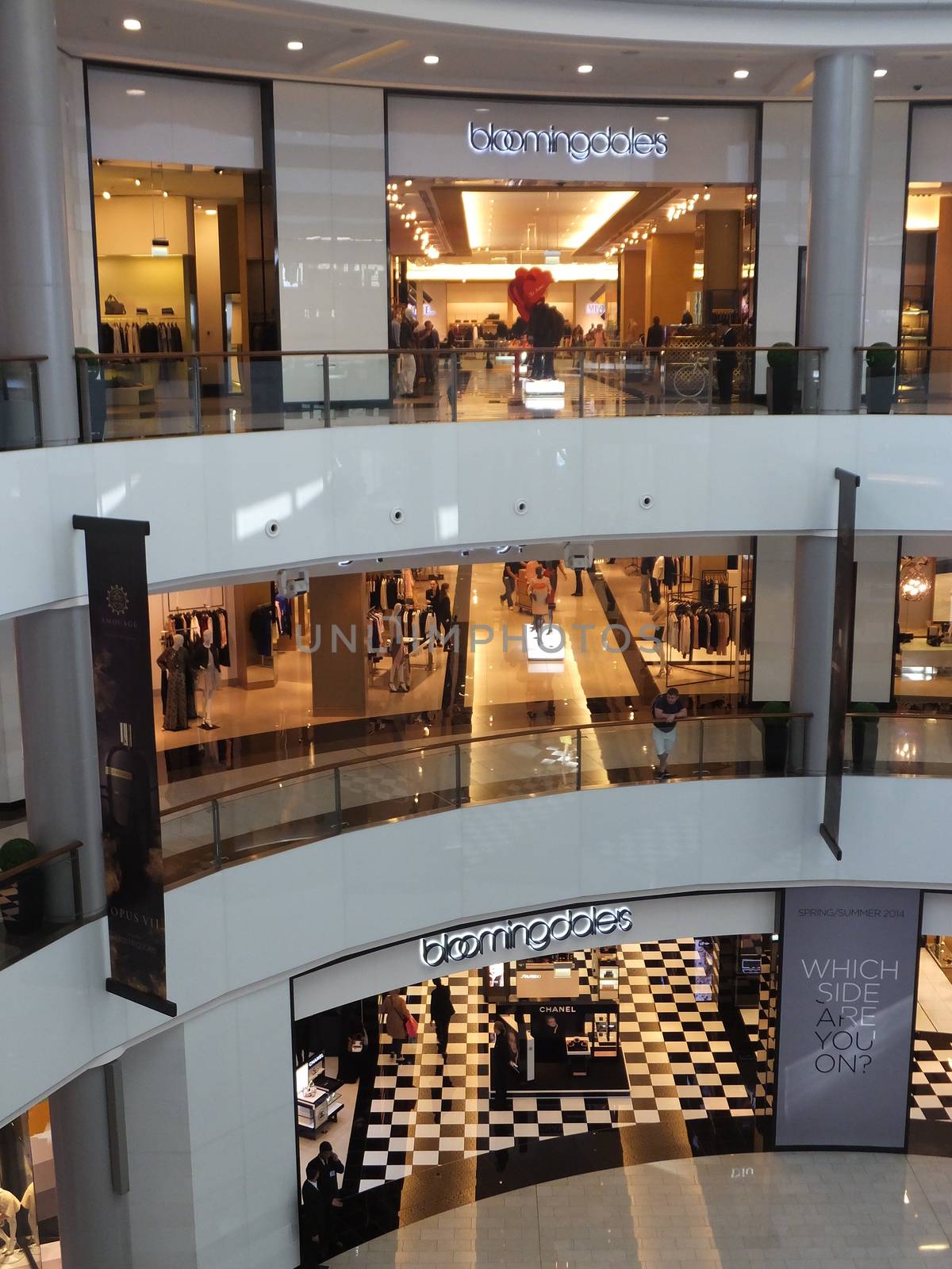 Bloomingdales at Dubai Mall in Dubai, UAE. The mall is the world's largest shopping mall based on total area and 6th largest by gross leasable area.