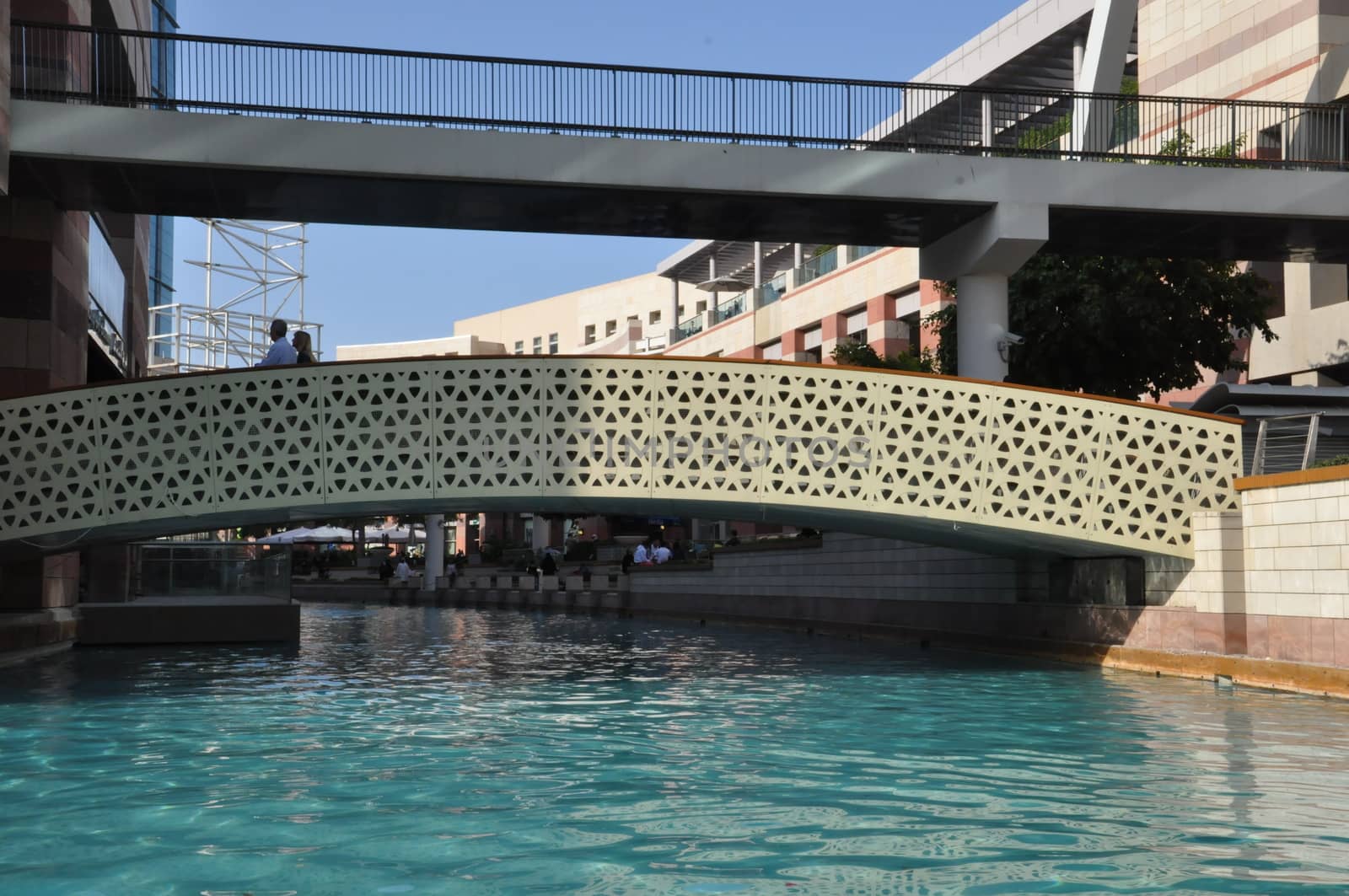 Festival Centre Waterfront in Dubai, UAE. Dubai Festival City is the Middle East's largest mixed-use development.