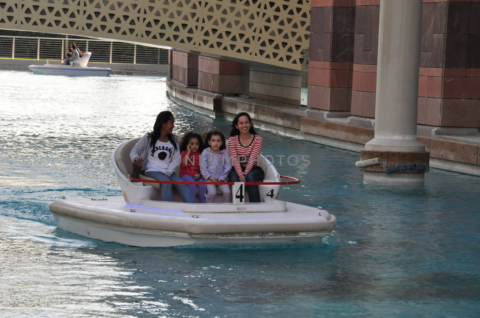 Festival Centre Waterfront in Dubai, UAE. Dubai Festival City is the Middle East's largest mixed-use development.