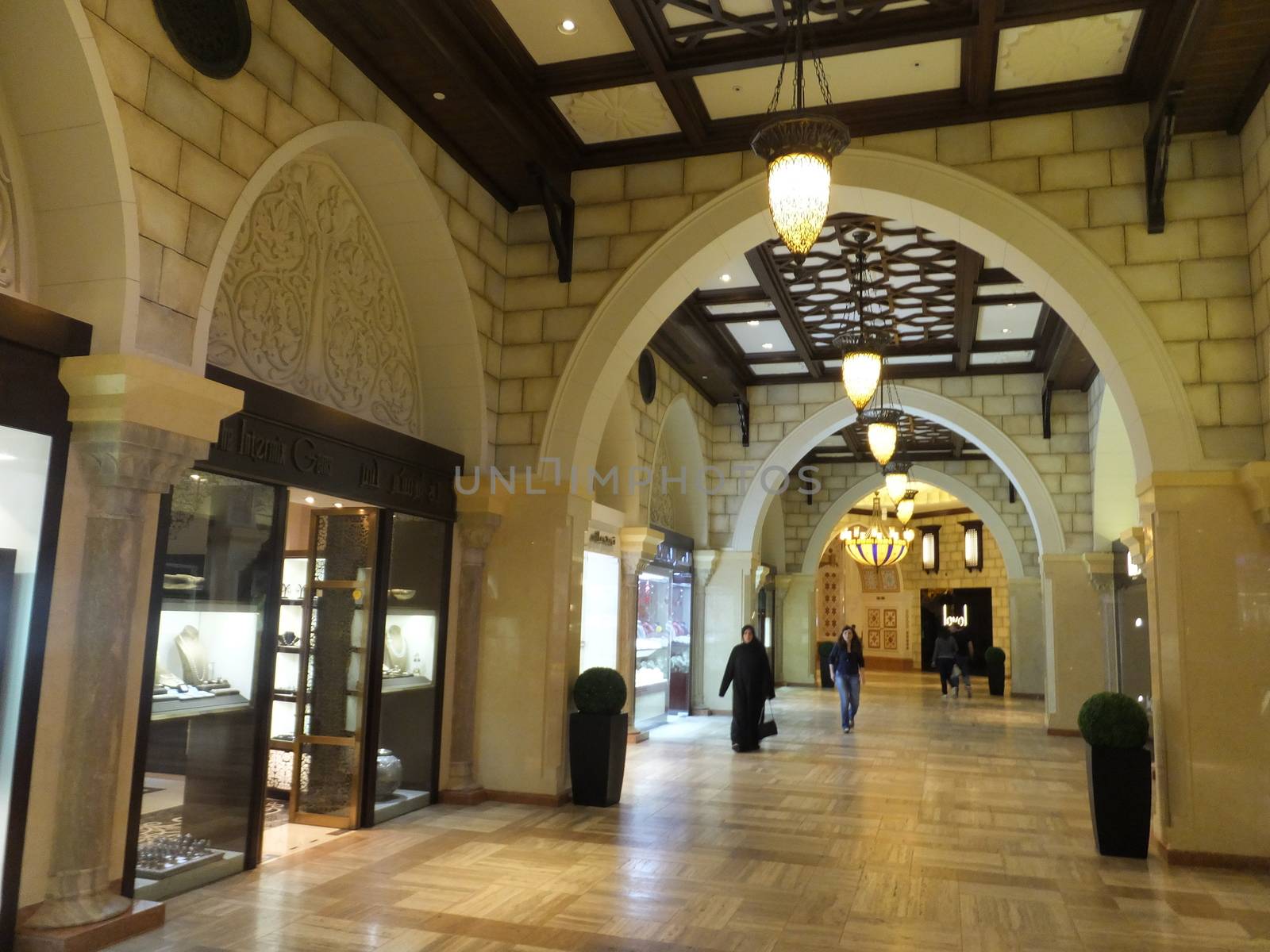 The Souk at Dubai Mall in Dubai, UAE. The mall is the world's largest shopping mall based on total area and 6th largest by gross leasable area.